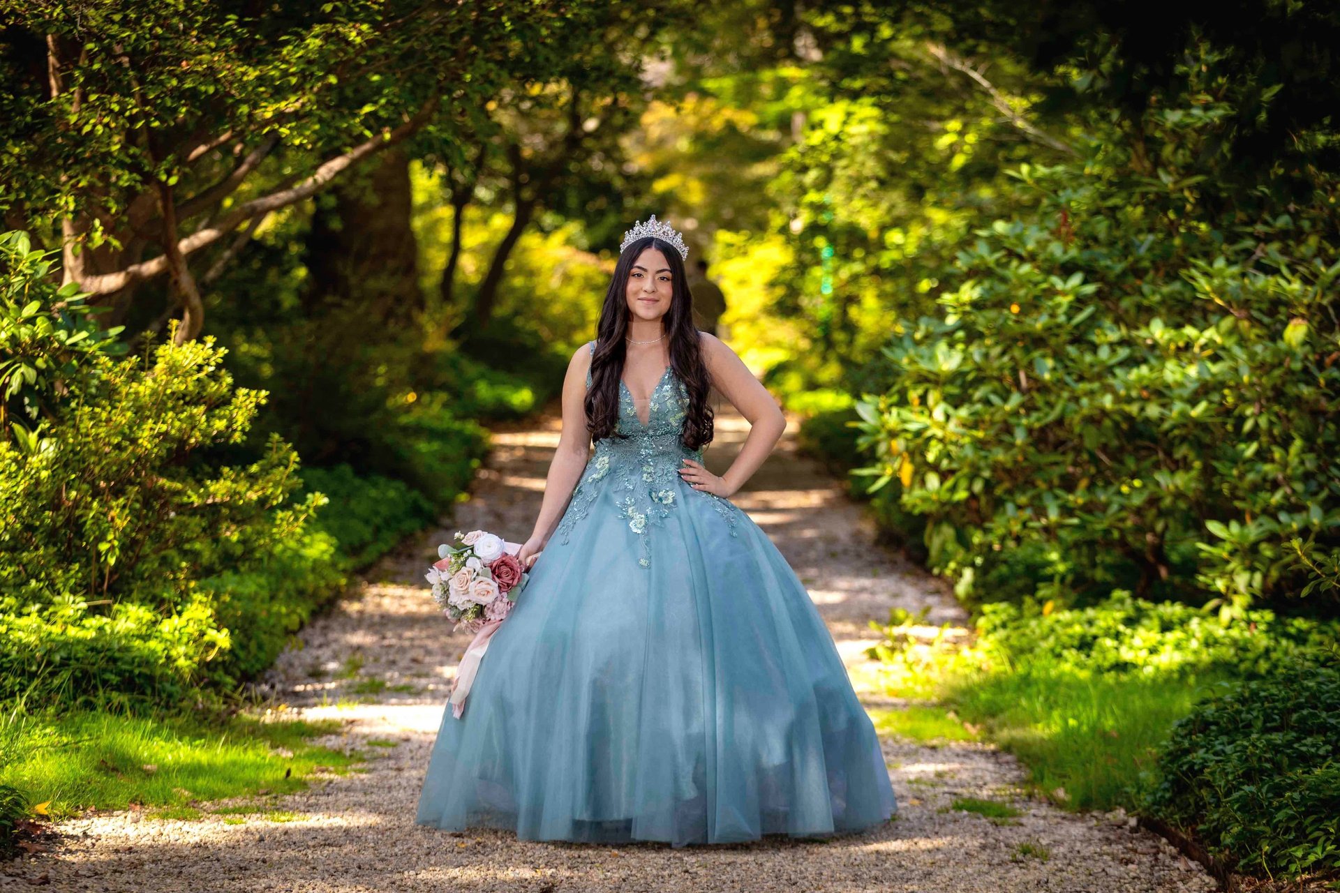 an abstract photo of a curved building with a blue sky in the background
