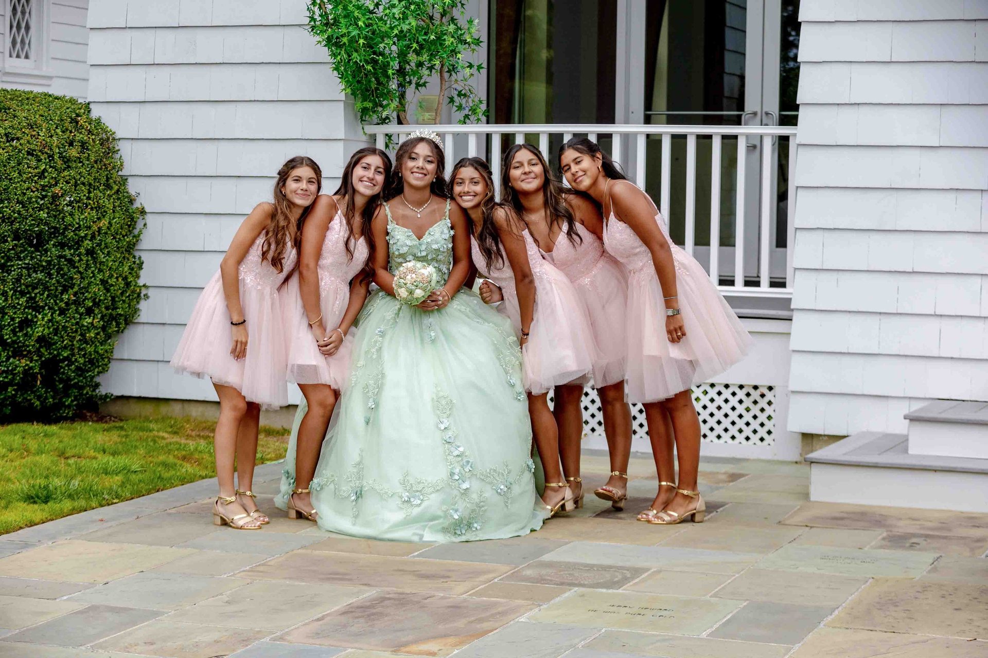 an abstract photo of a curved building with a blue sky in the background