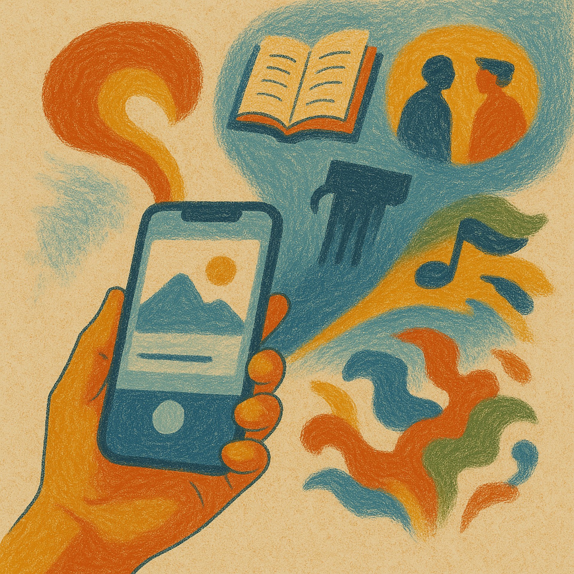 a person taking a picture of a street with their cell phone