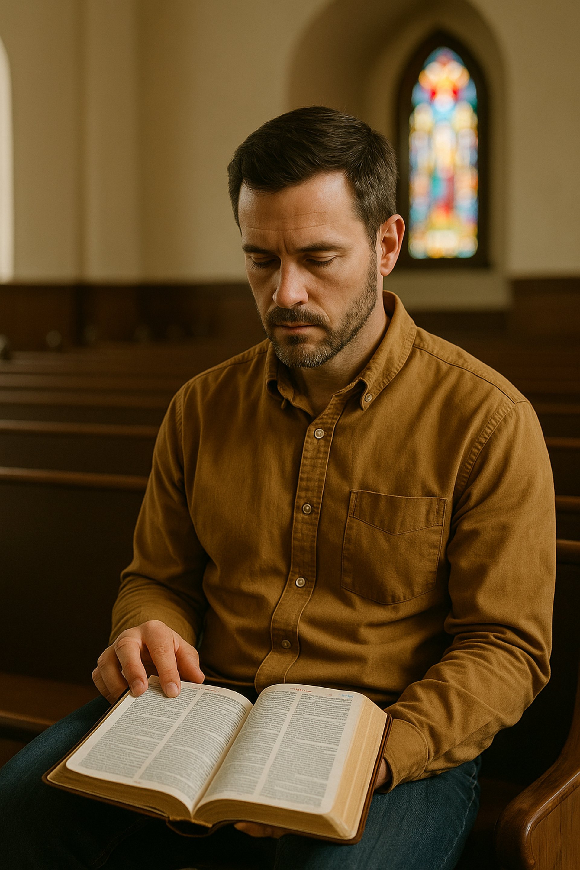 opened book of John Bible page