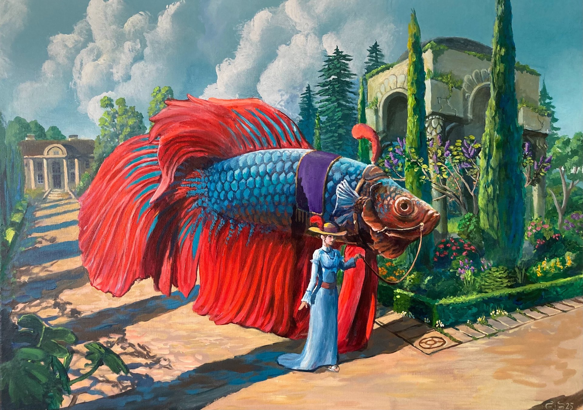 woman holding dried flower