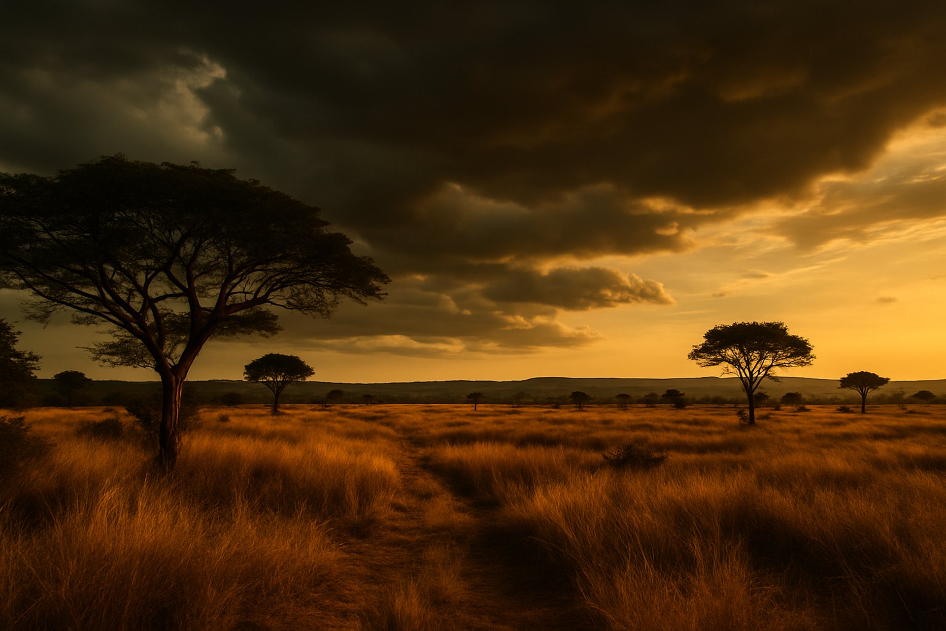 sun rays coming through trees