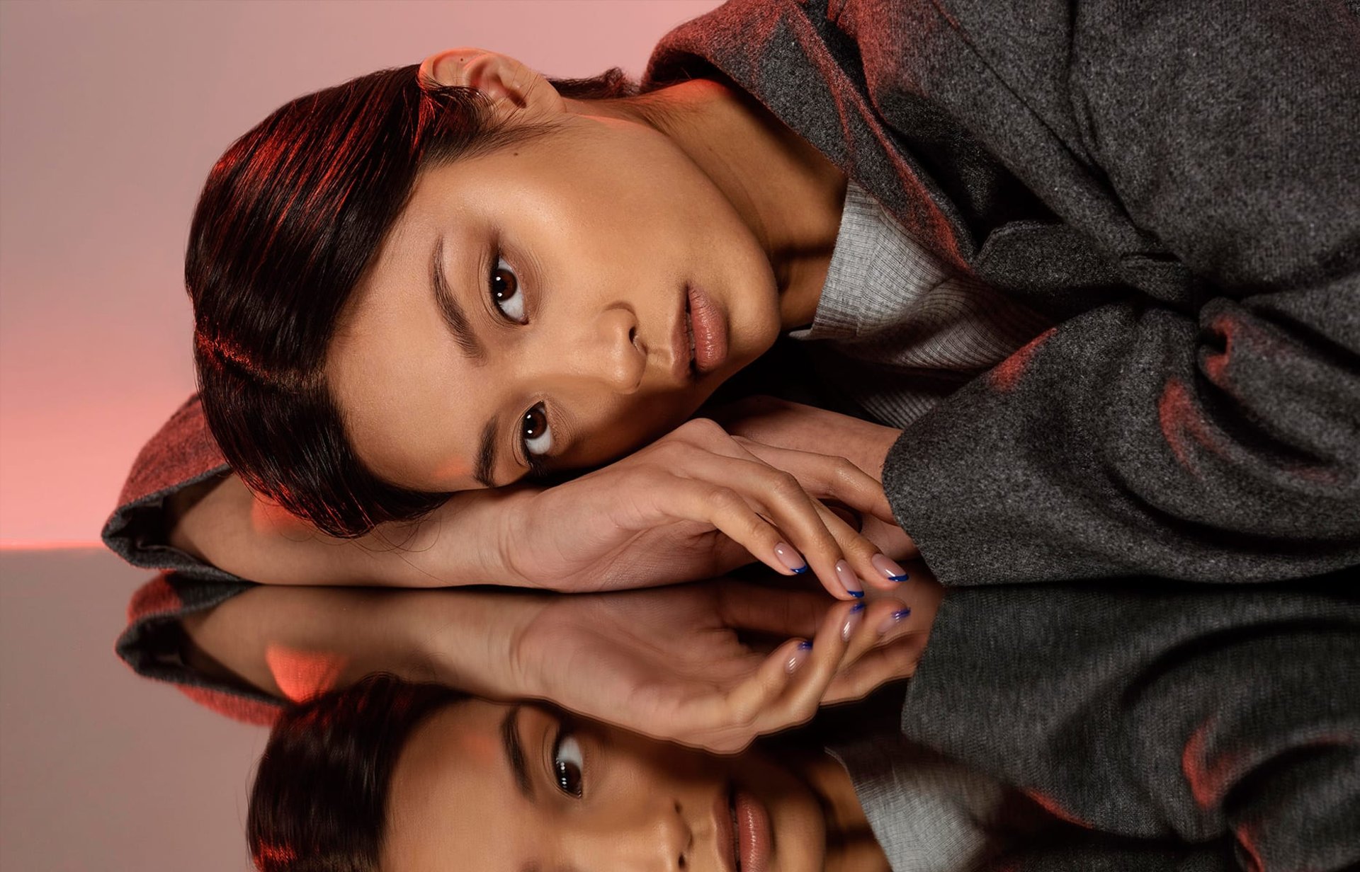 woman holding dried flower