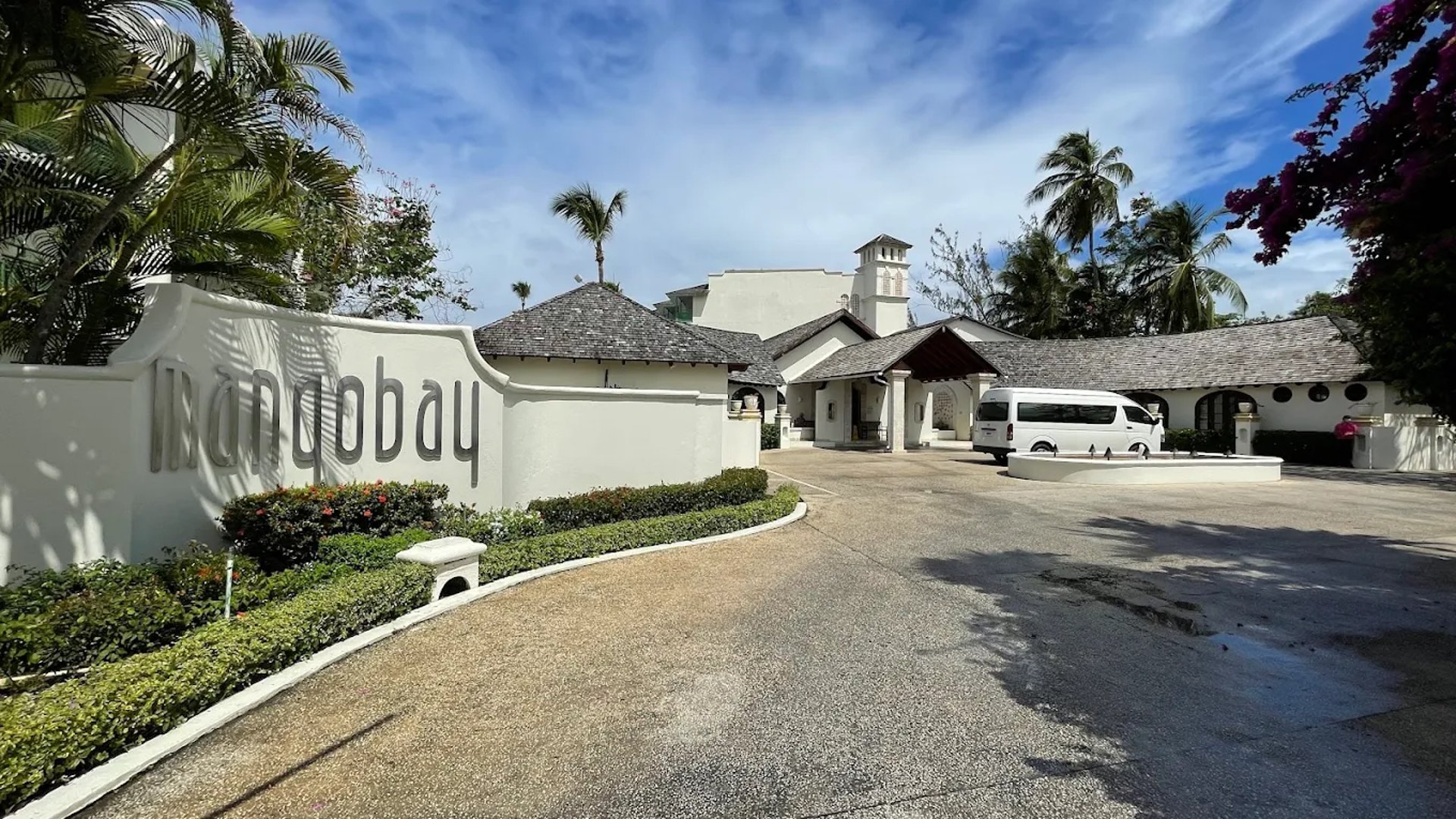 a view of a tropical island from the water