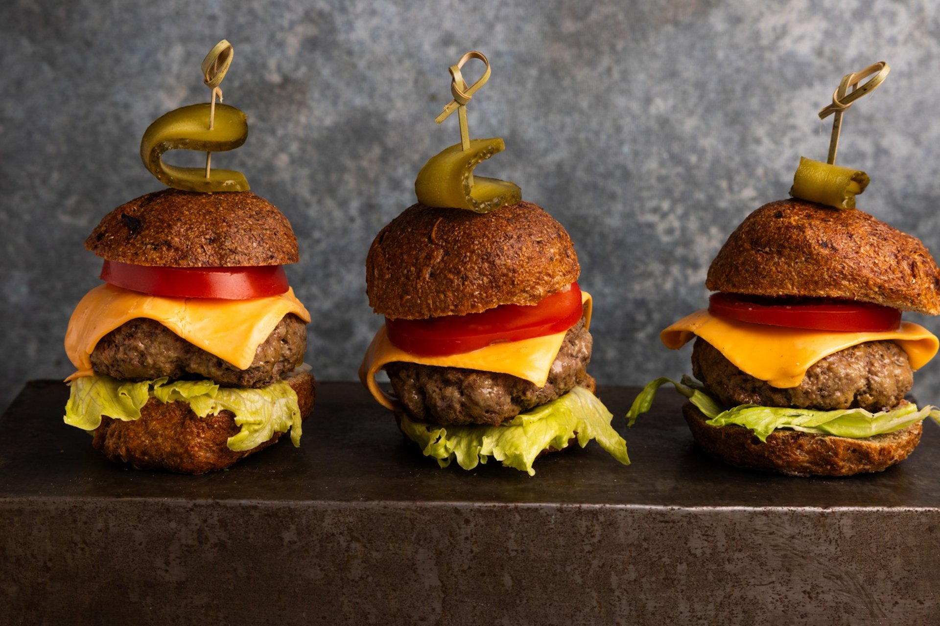 Sustainable plant-based, nutritionally-dense, hypoallergenic protein and fibre burgers displayed on a shelf