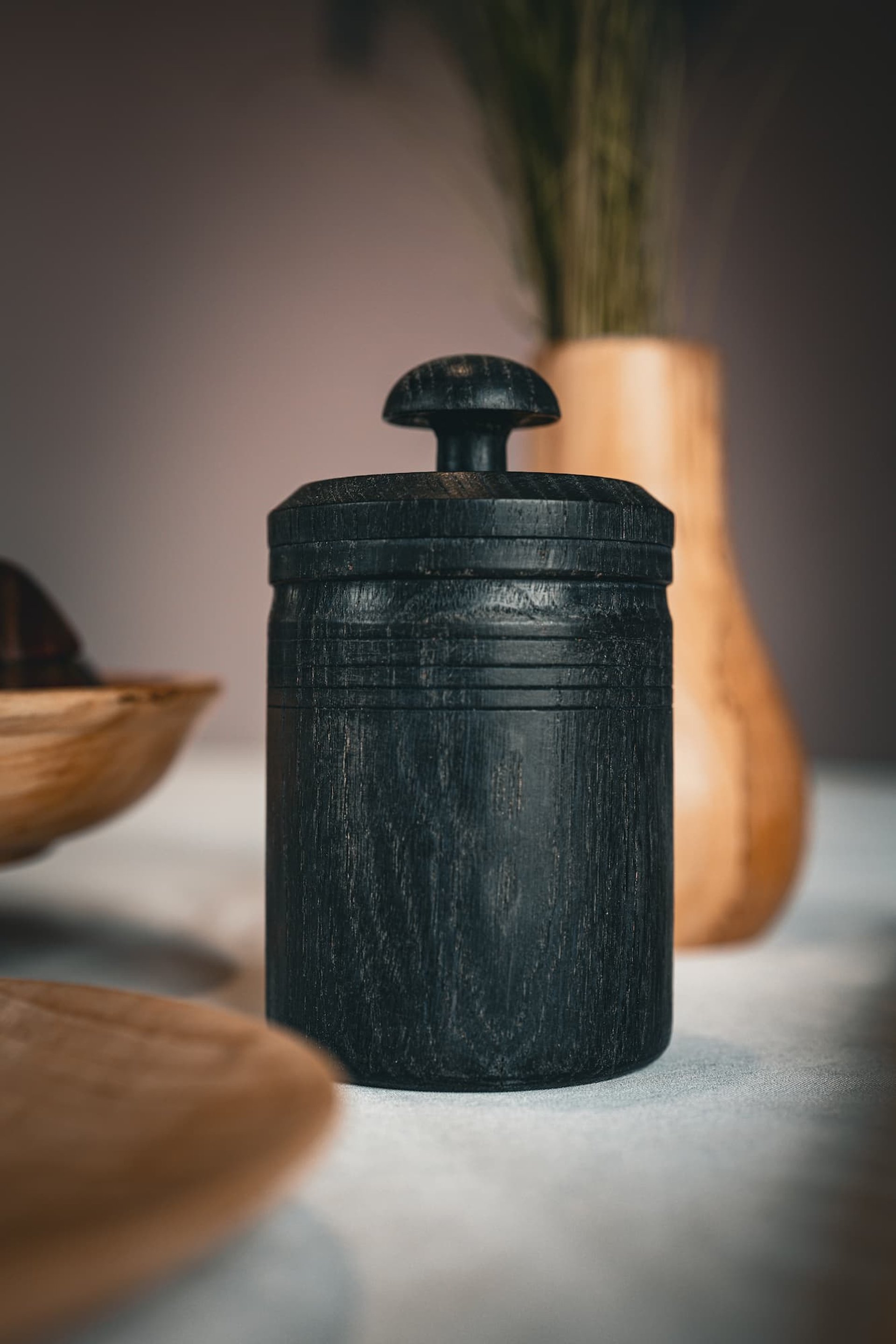 pot a epices chataignier ebonise