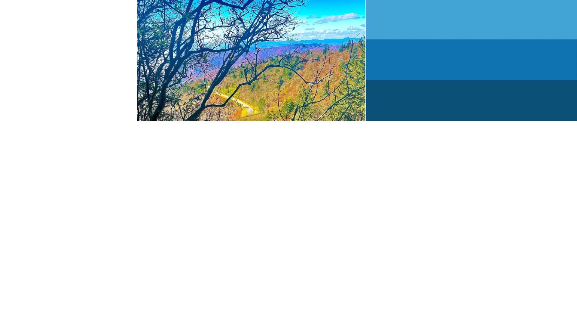 Blue Ridge Mountains in fall with brand overlay - Asheville Locksmith Now mobile hero image