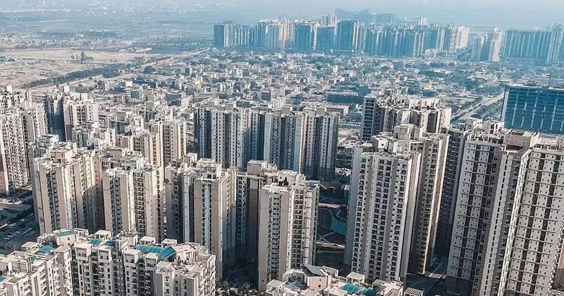 a view of a city from a high rise building