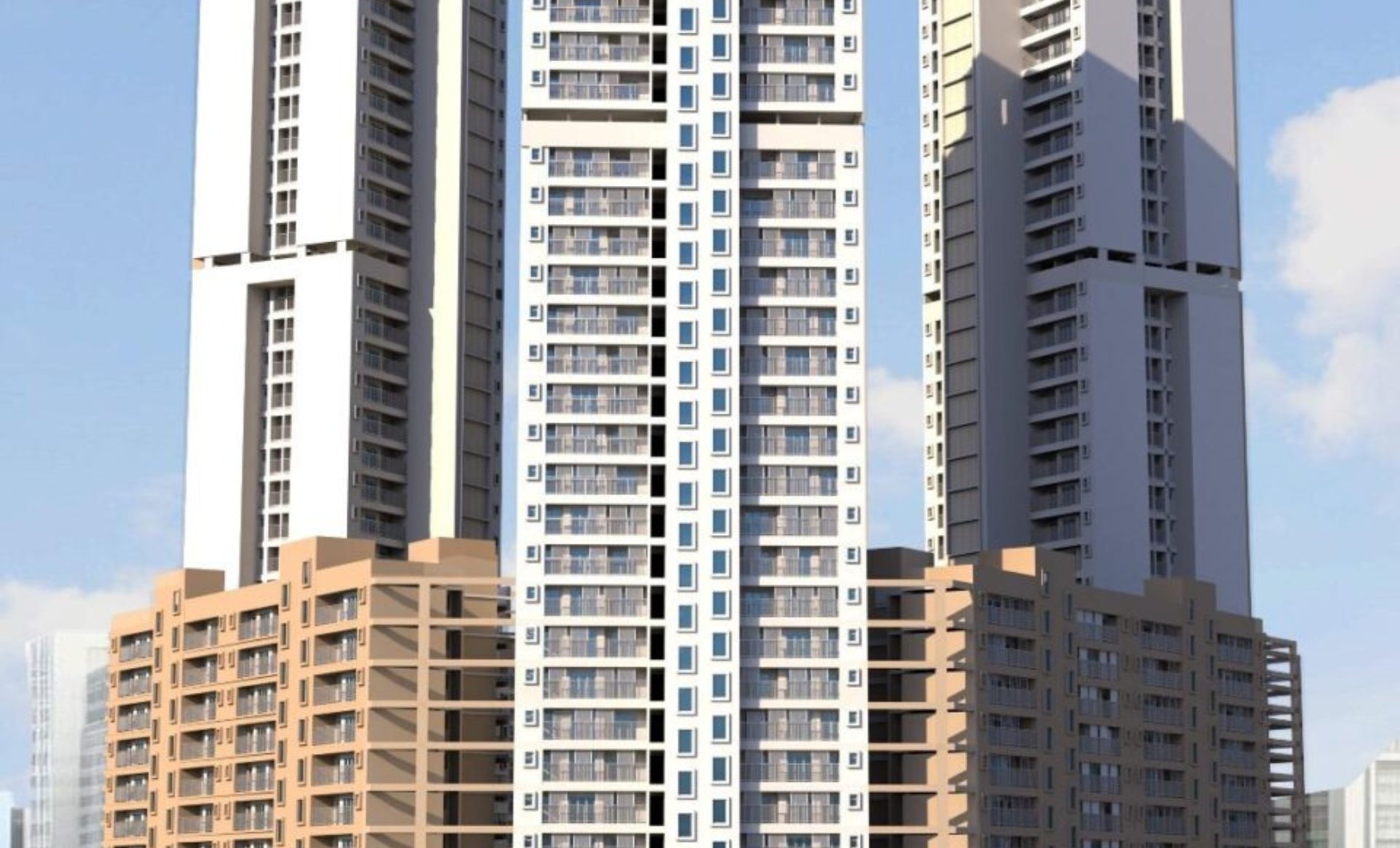 a view of a city from a high rise building