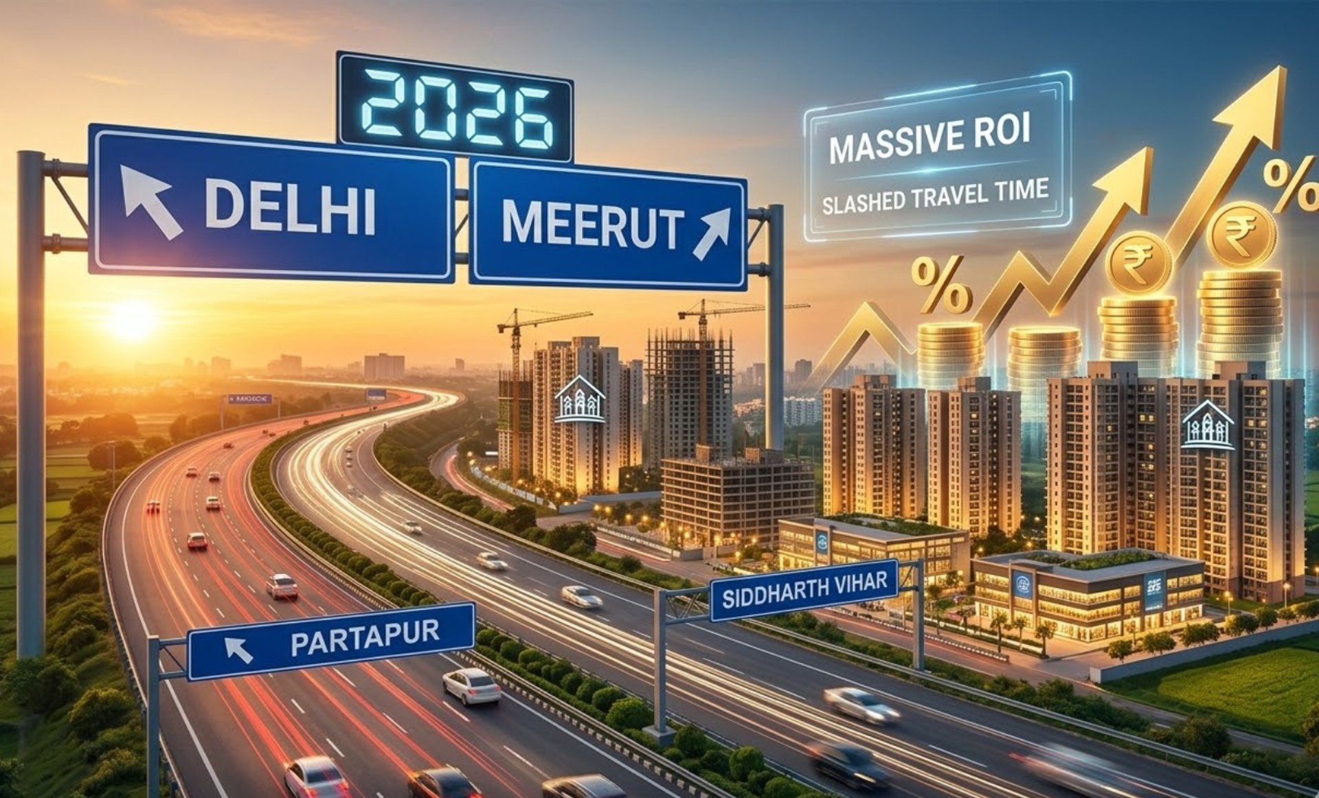 Delhi-Meerut Expressway Real Estate Boom 2026: How Slashed Commutes Drive Massive ROI