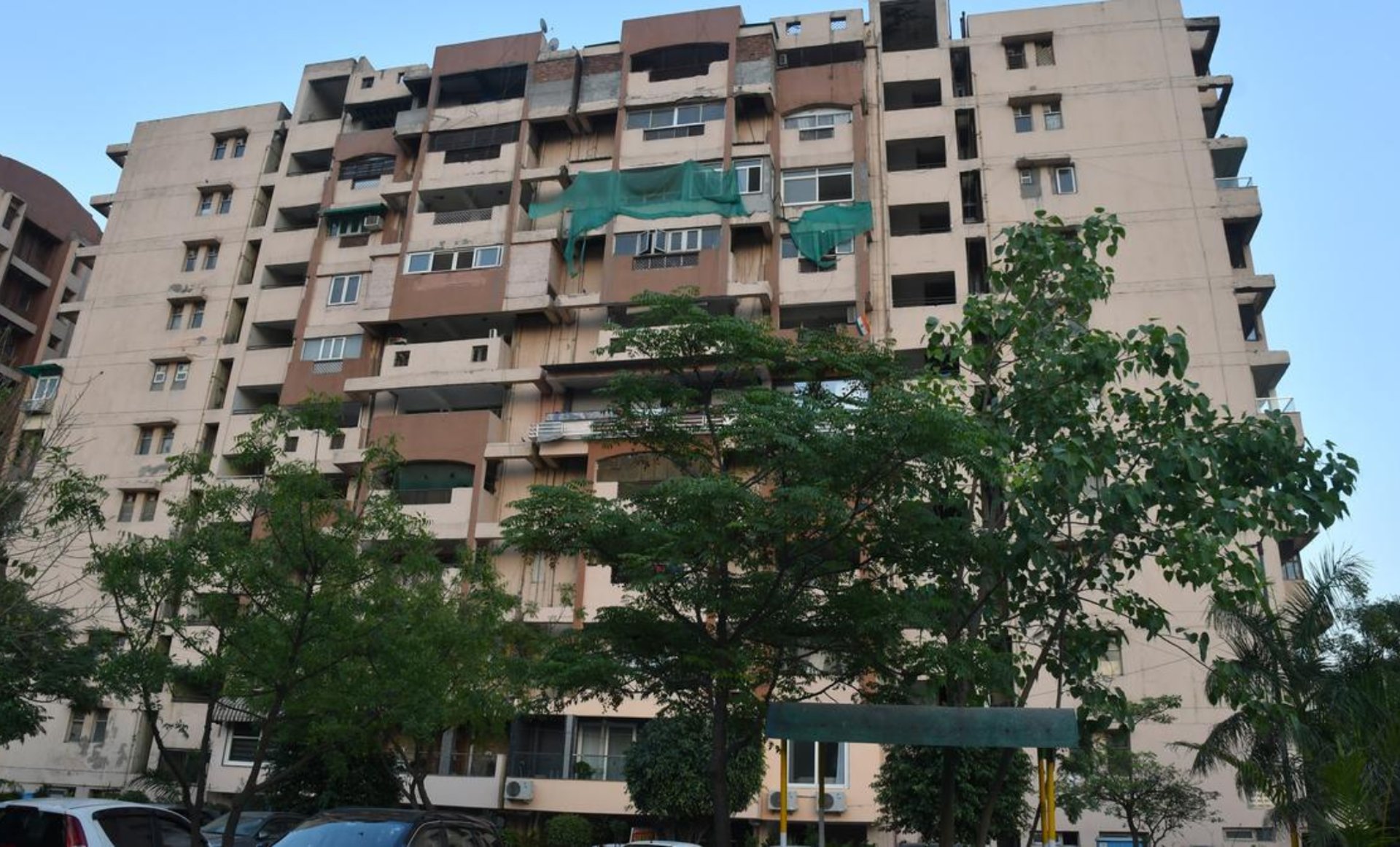 a view of a city from a high rise building