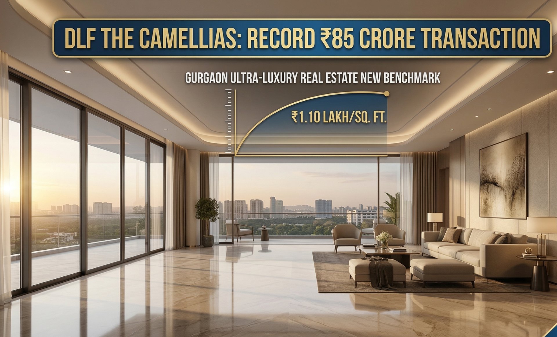 DLF The Camellias: Ajit Jain’s ₹85 Crore Deal Sets a Record ₹1.10 Lakh/Sq. Ft. Benchmark in Gurgaon (2026)