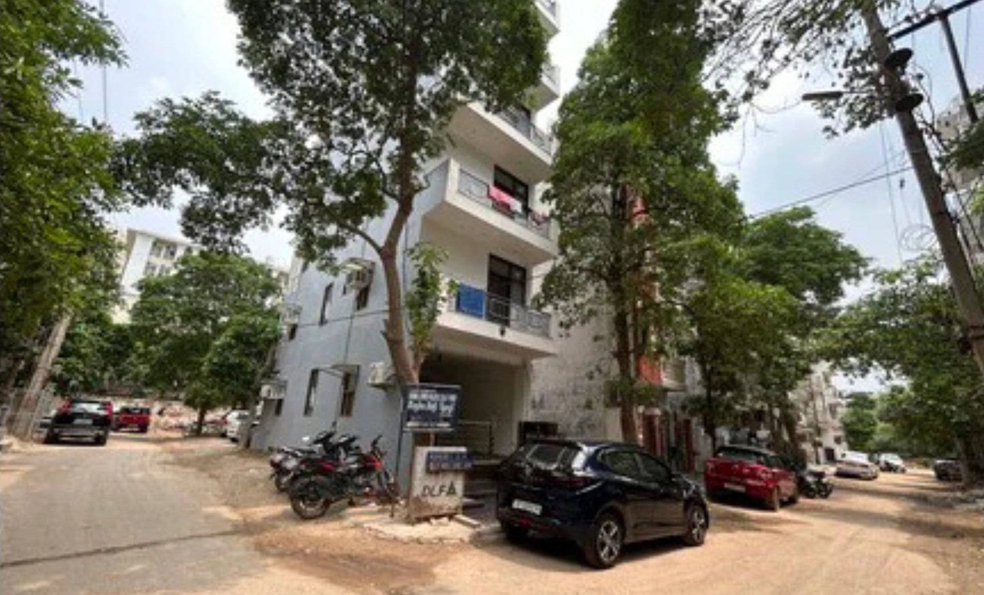 a view of a city from a high rise building
