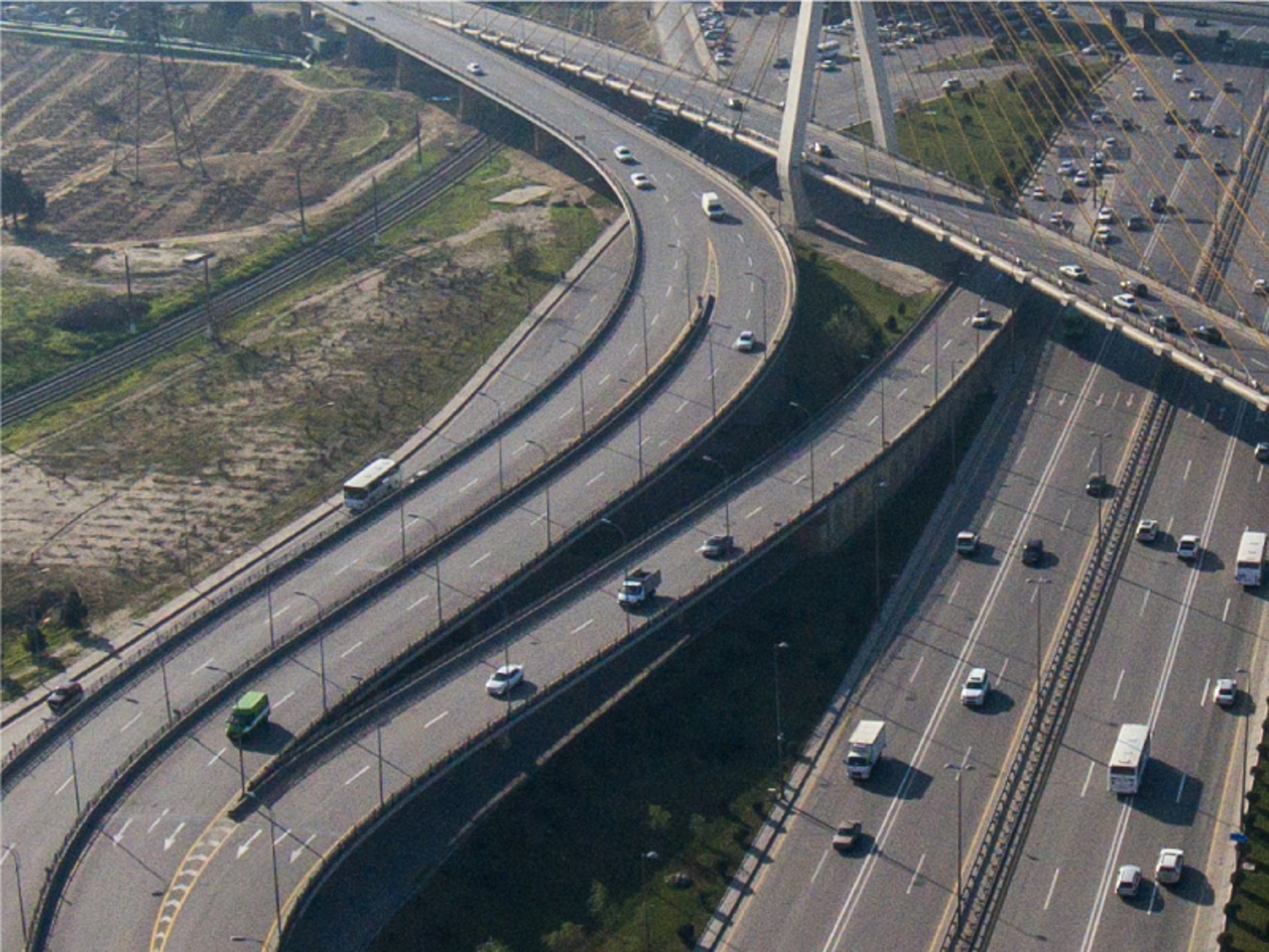 a view of a city from a high rise building