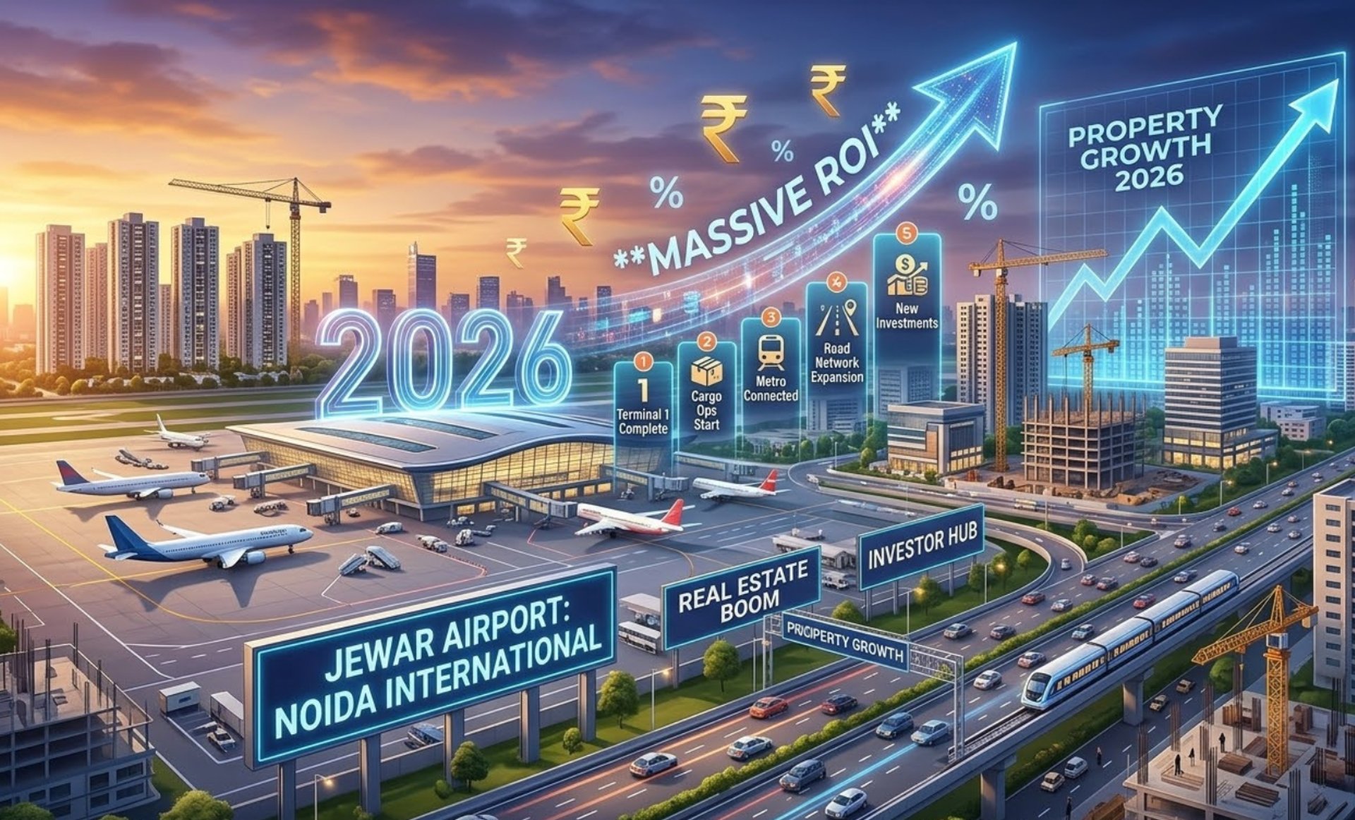 Jewar Airport Real Estate Boom 2026: 5 Latest Updates Driving Massive Property ROI