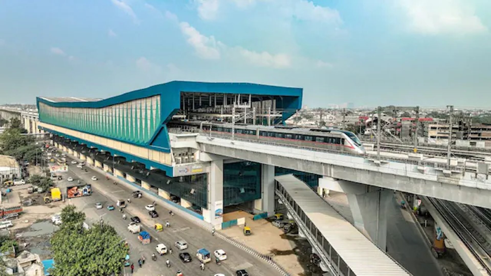 a view of a city from a high rise building