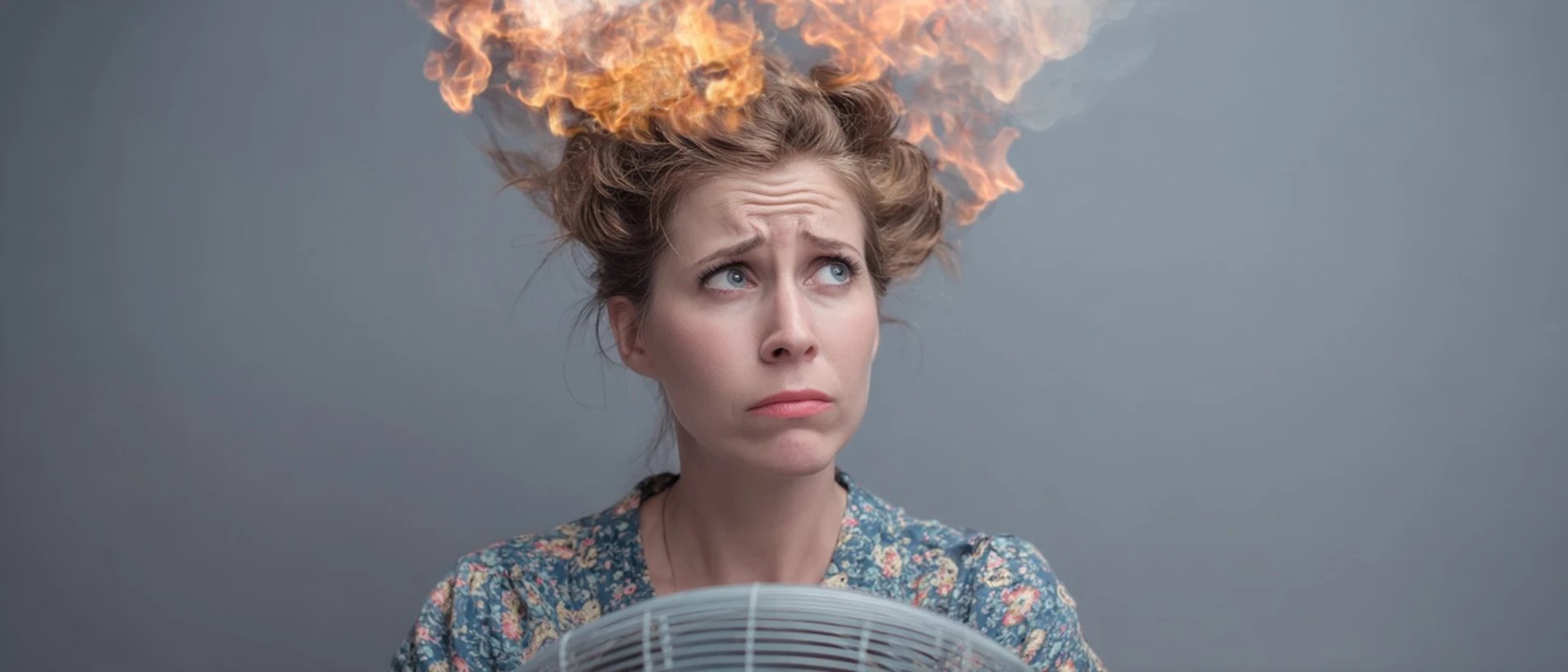 A woman with blonde hair wearing a scarf