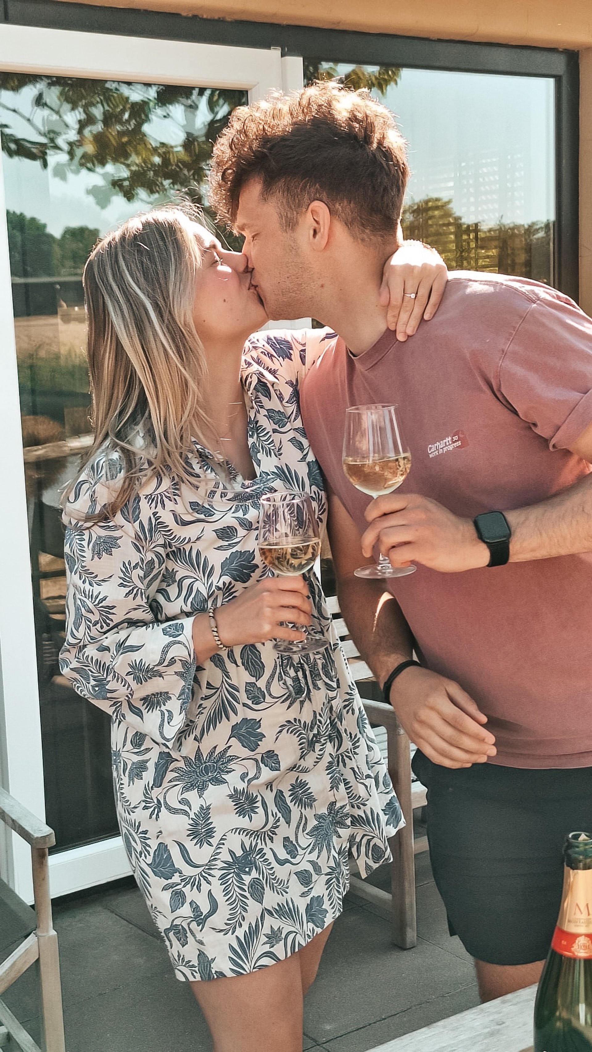 couple wearing silver-colored rings