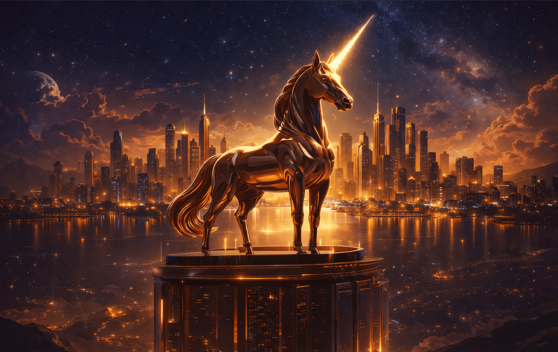 an abstract photo of a curved building with a blue sky in the background