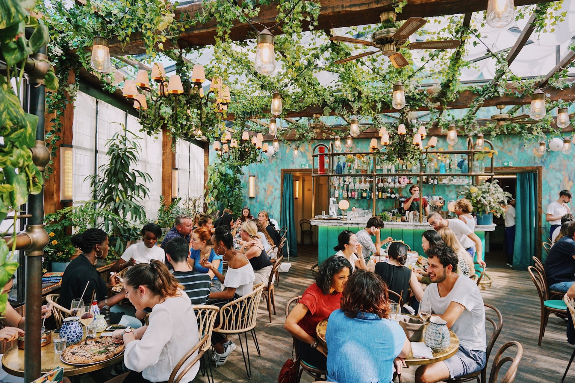 people in restaurant