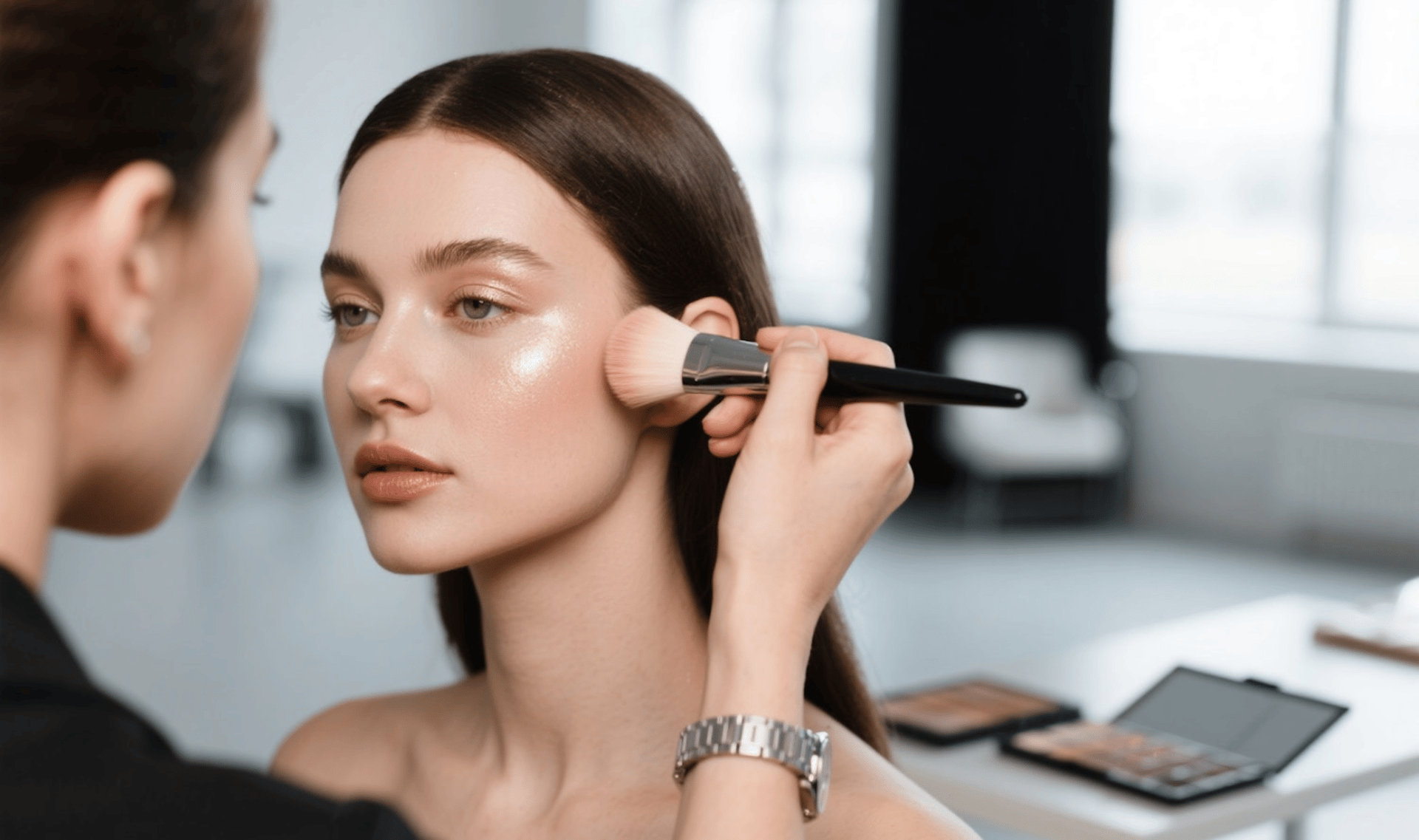 an abstract photo of a curved building with a blue sky in the background