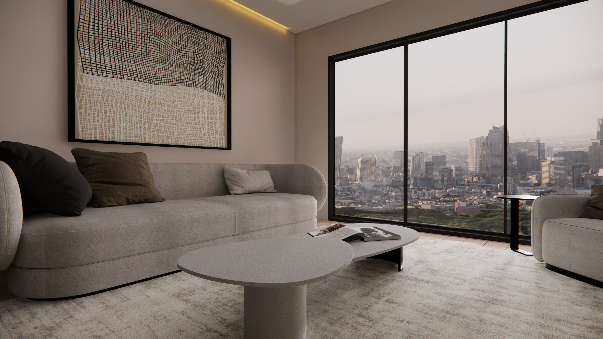 Proyecto Frison. Cocina moderna negra y madera.