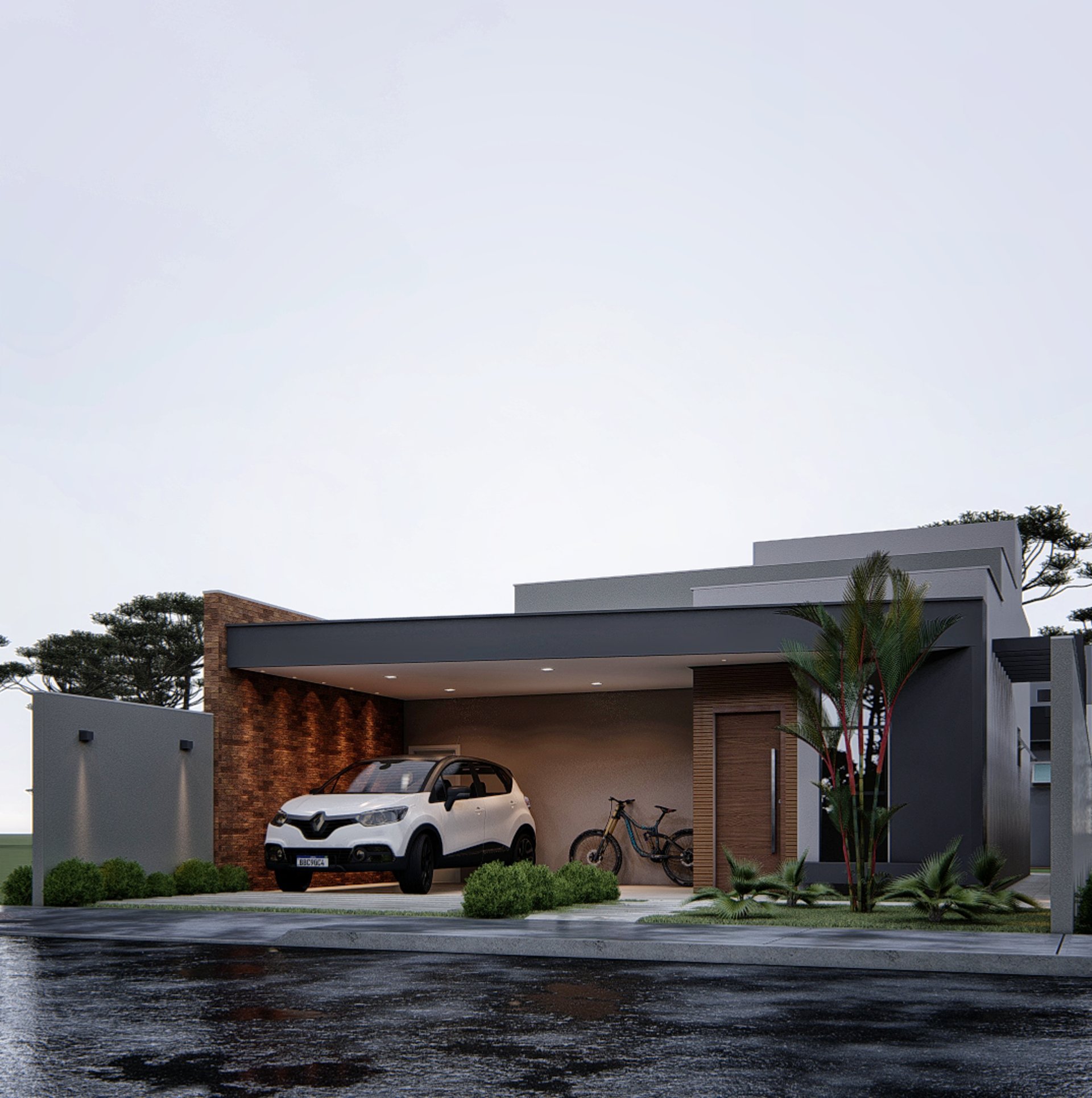 an abstract photo of a curved building with a blue sky in the background