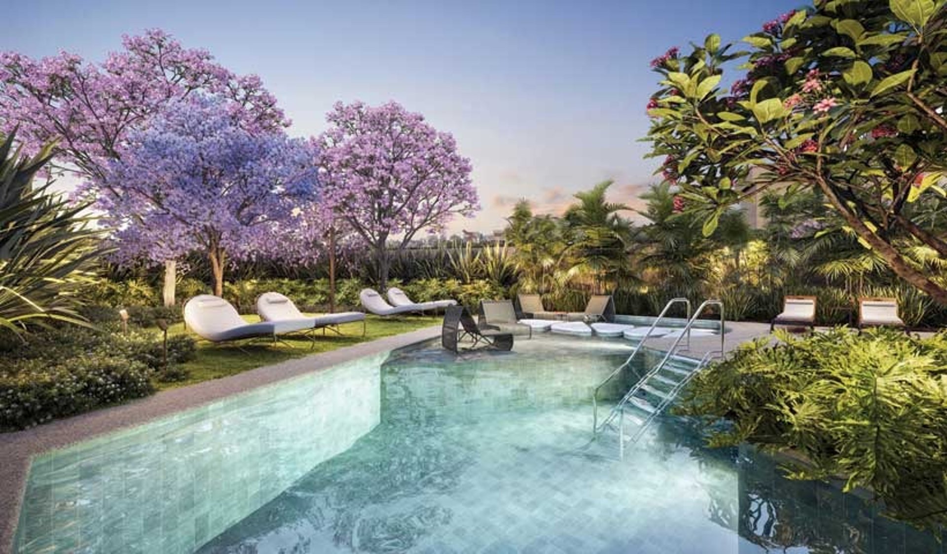 an abstract photo of a curved building with a blue sky in the background