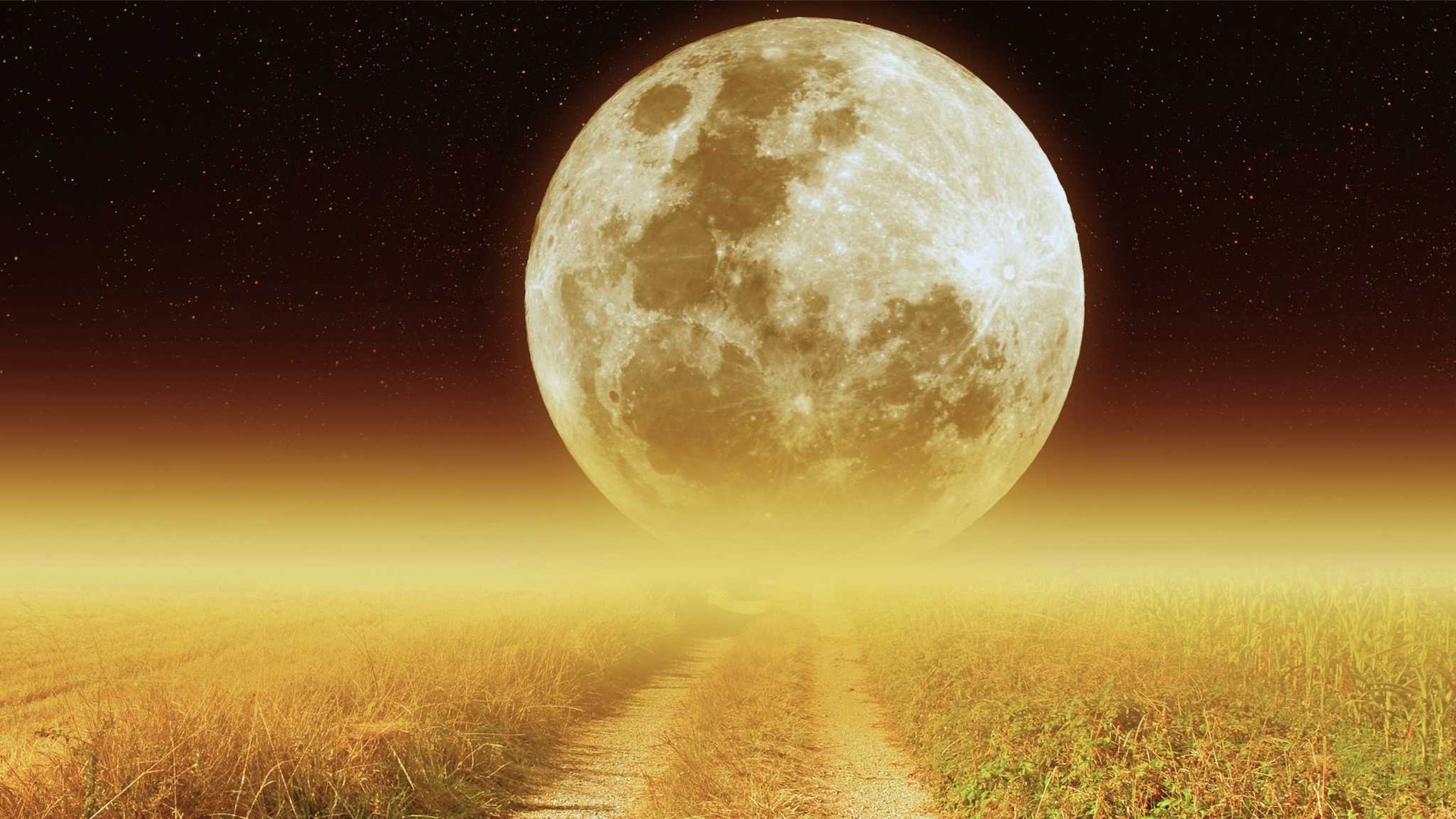 Spectaculaire pleine lune énergétique illuminant le ciel, symbolisant la puissance cosmique de la super pleine lune du 17 oct