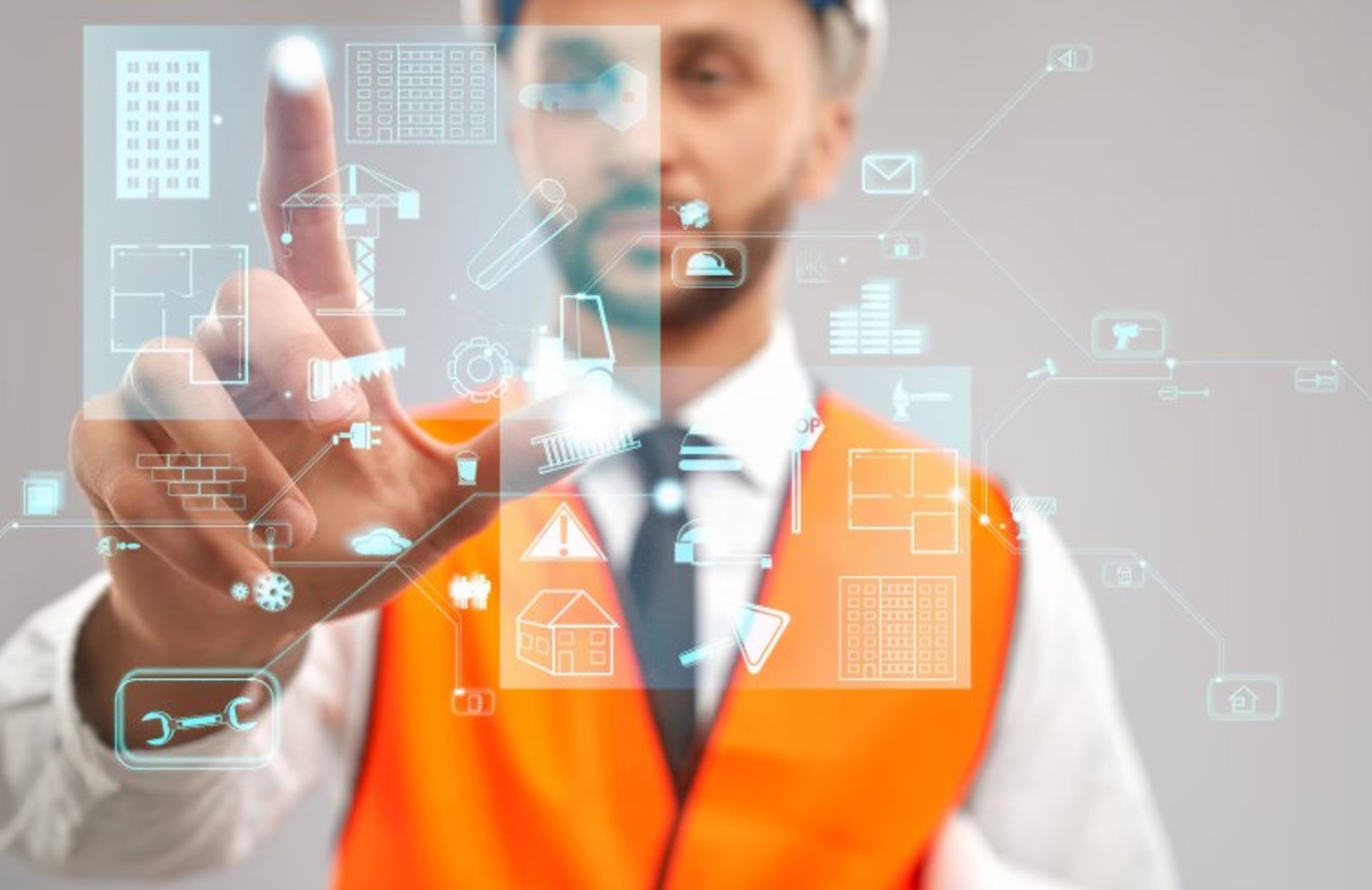 an abstract photo of a curved building with a blue sky in the background