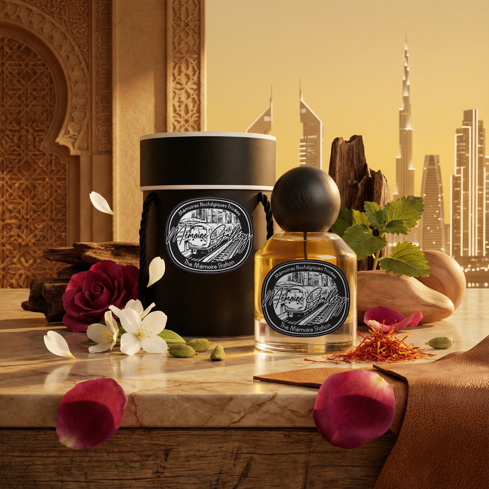 Cardamom pods and saffron threads in spoons