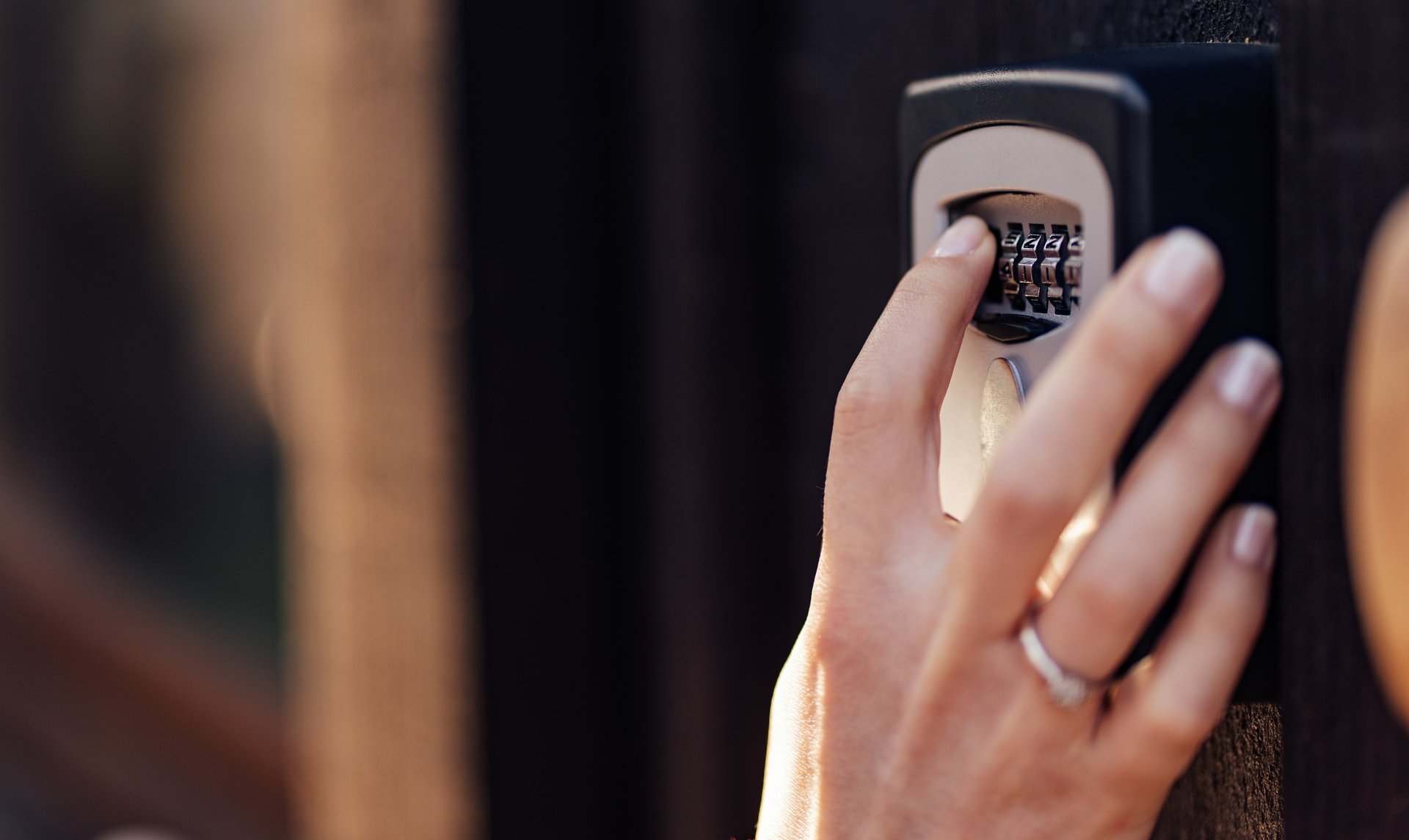 black and silver door knob