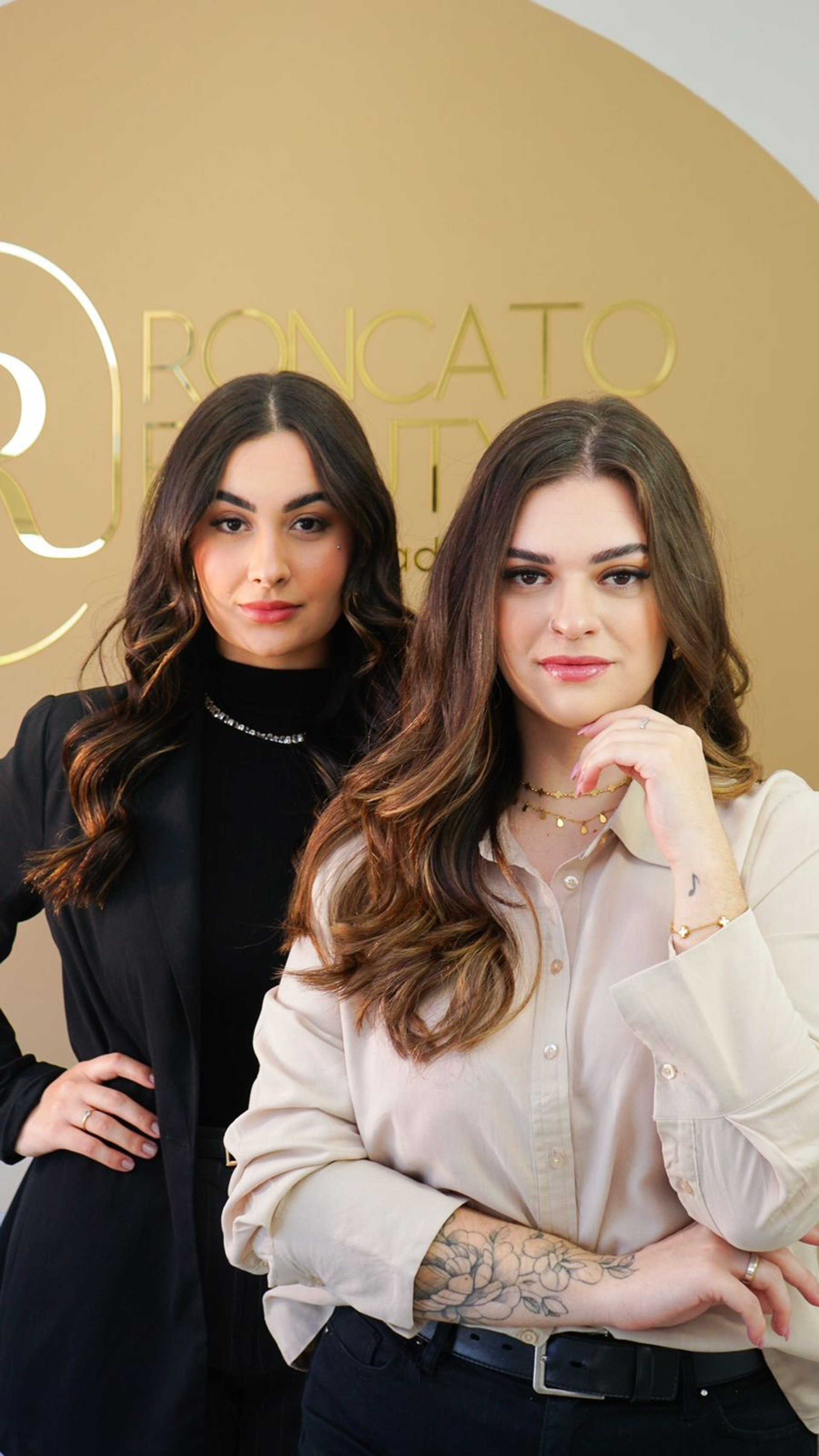 an abstract photo of a curved building with a blue sky in the background