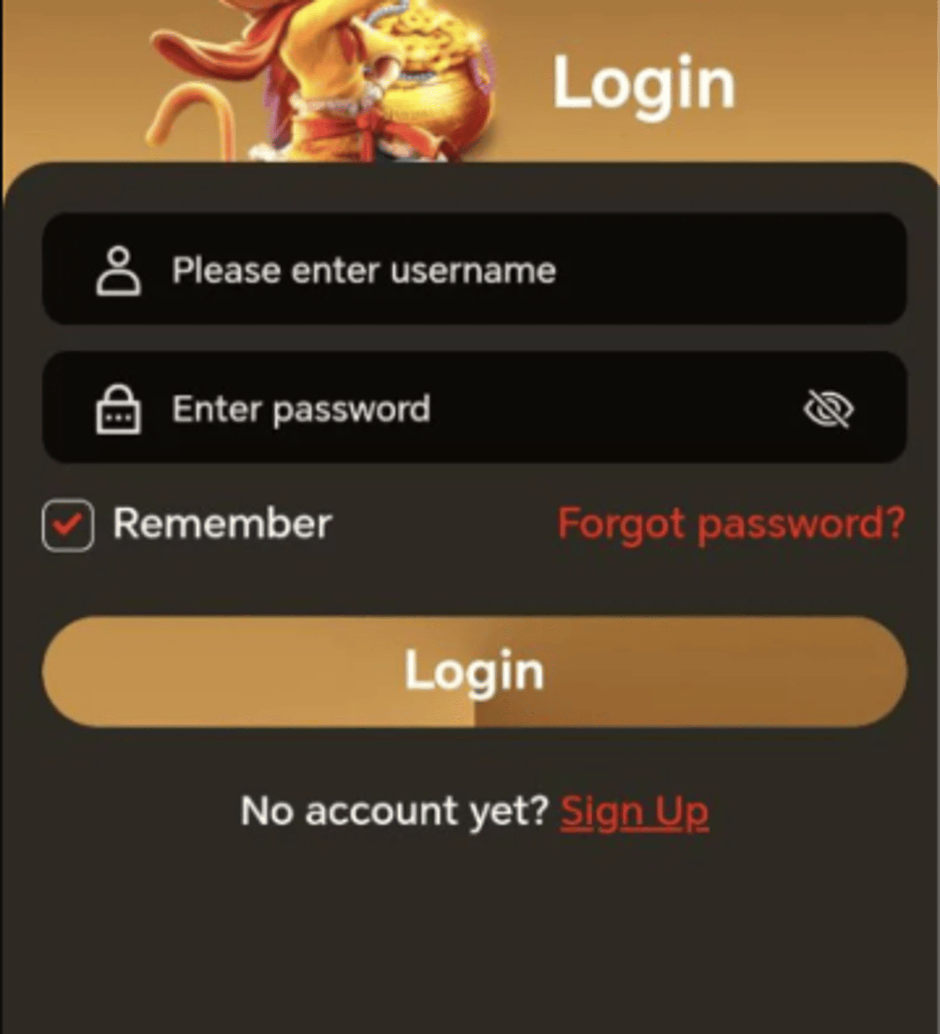 login landing page sample