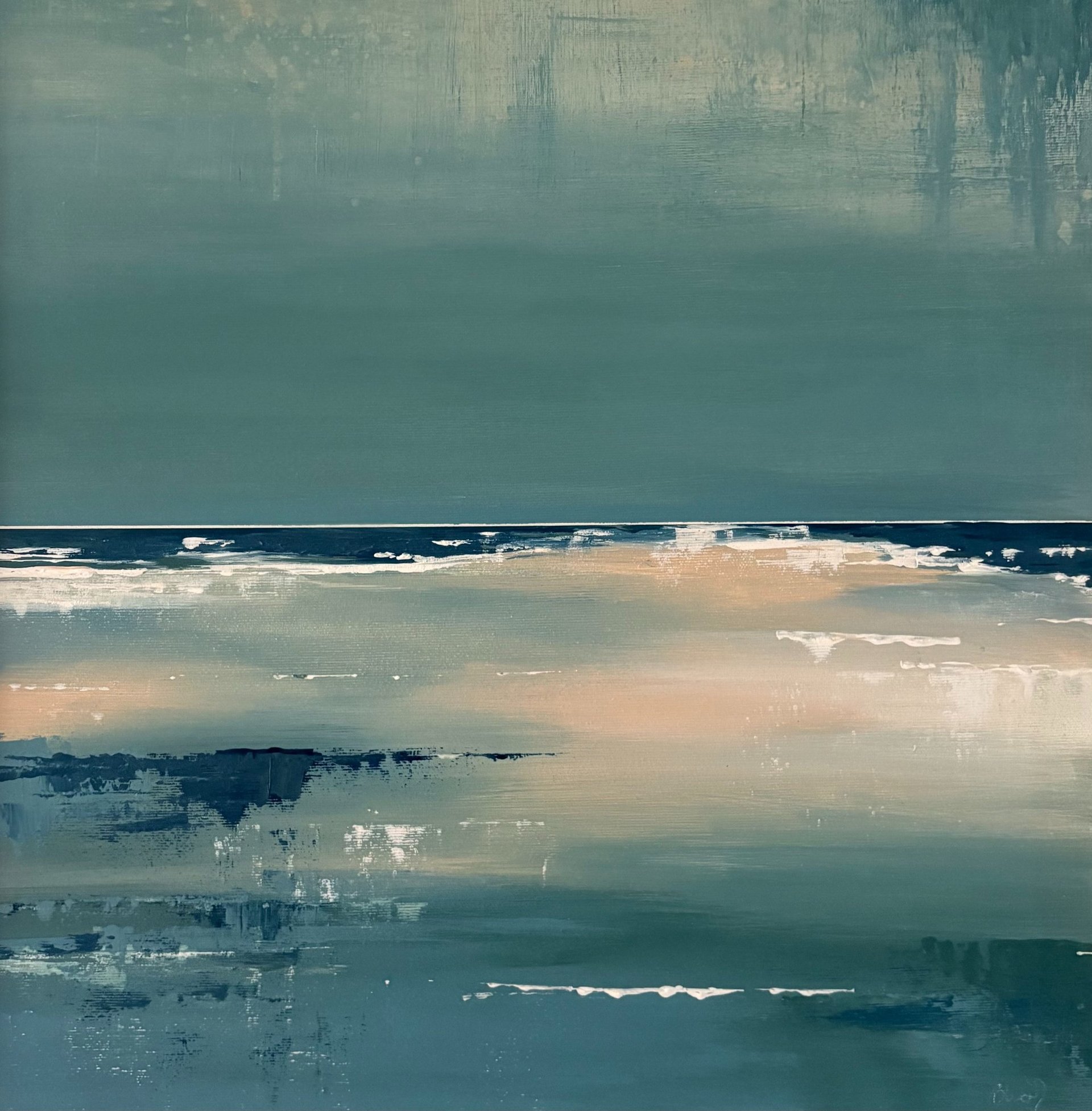 an abstract photo of a curved building with a blue sky in the background