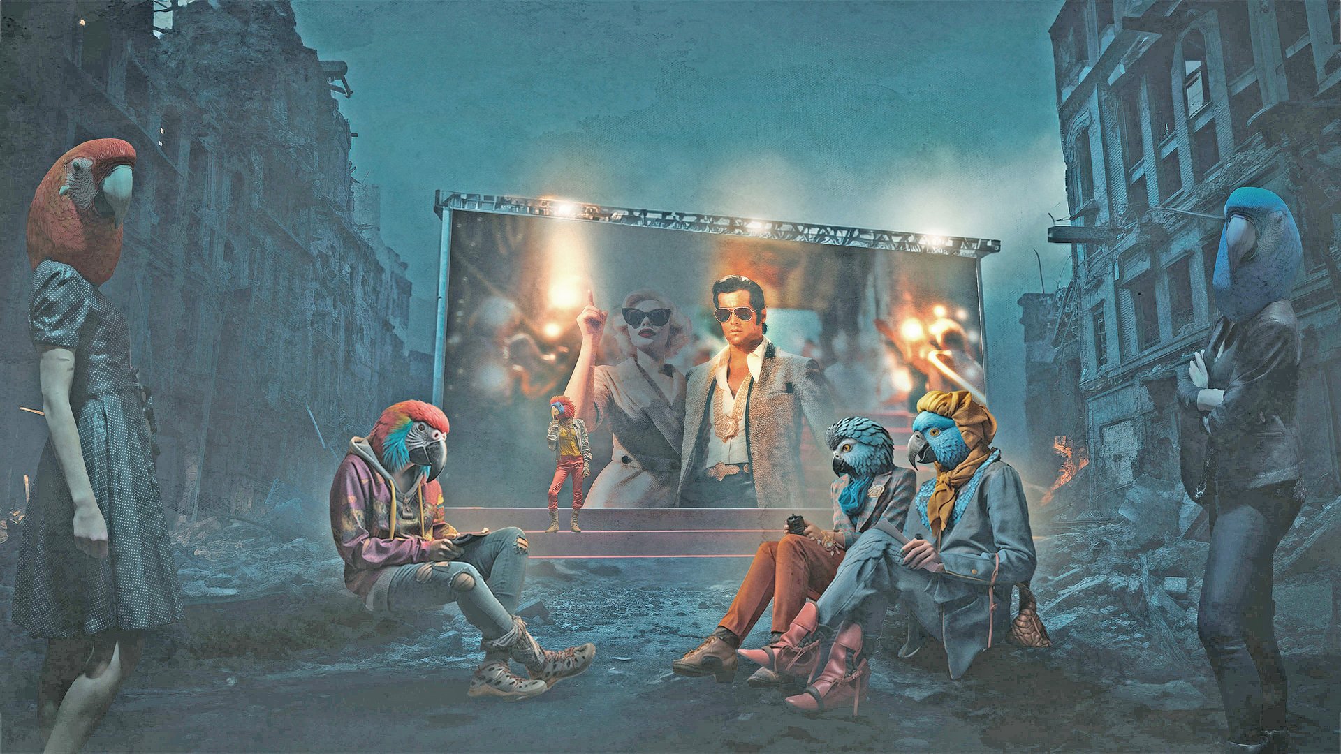 black blue and yellow textile