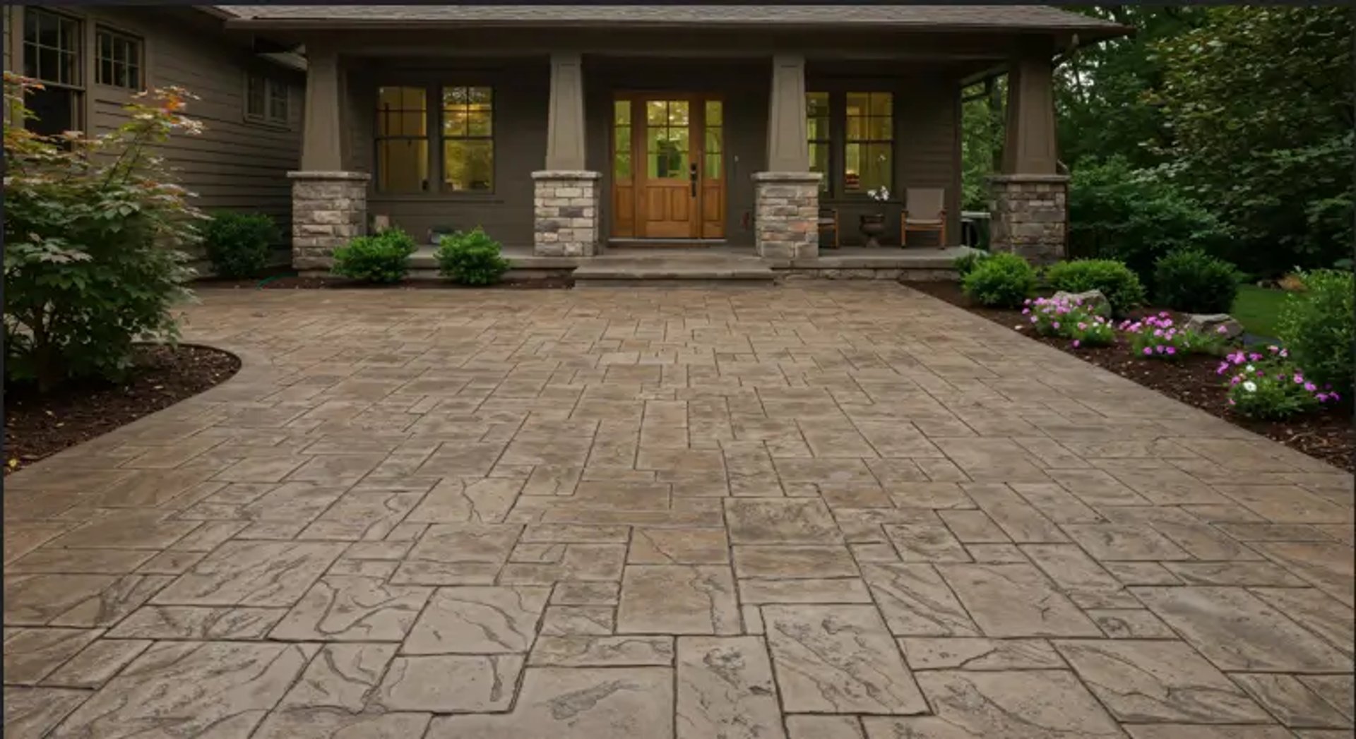 Concrete Stamped Patio in Riverton, Utah