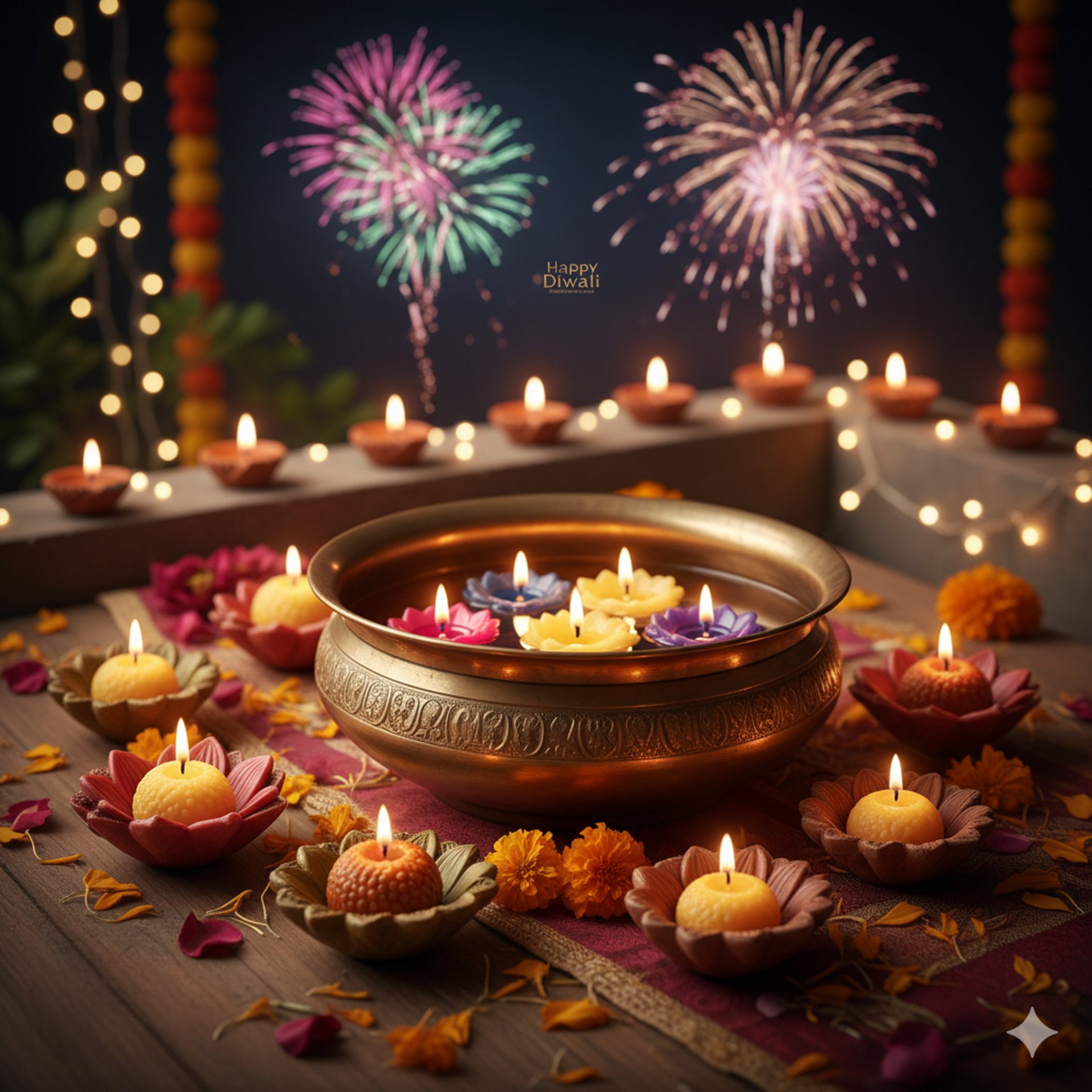 lighted pillar candles