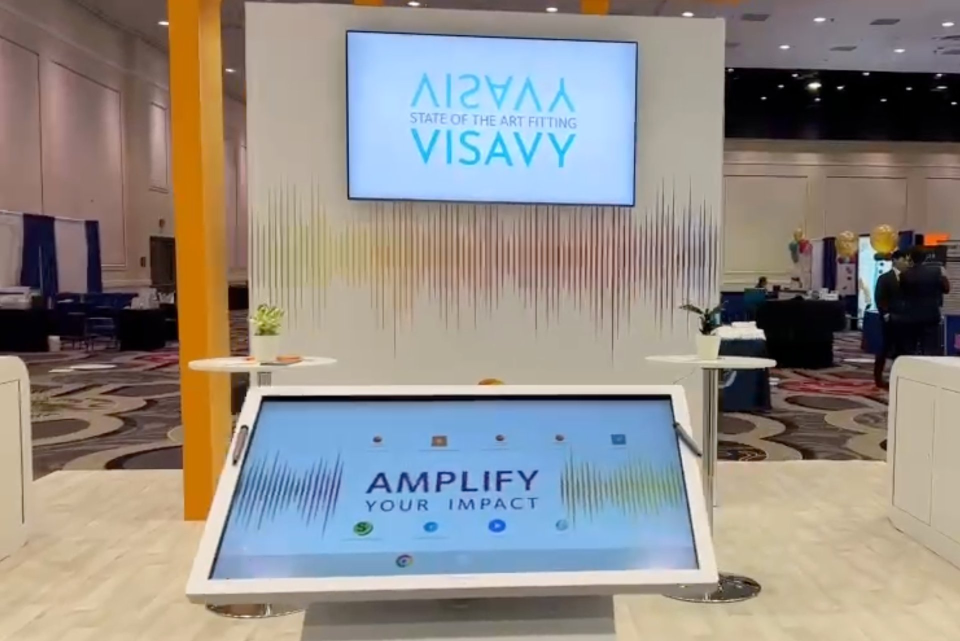 an abstract photo of a curved building with a blue sky in the background