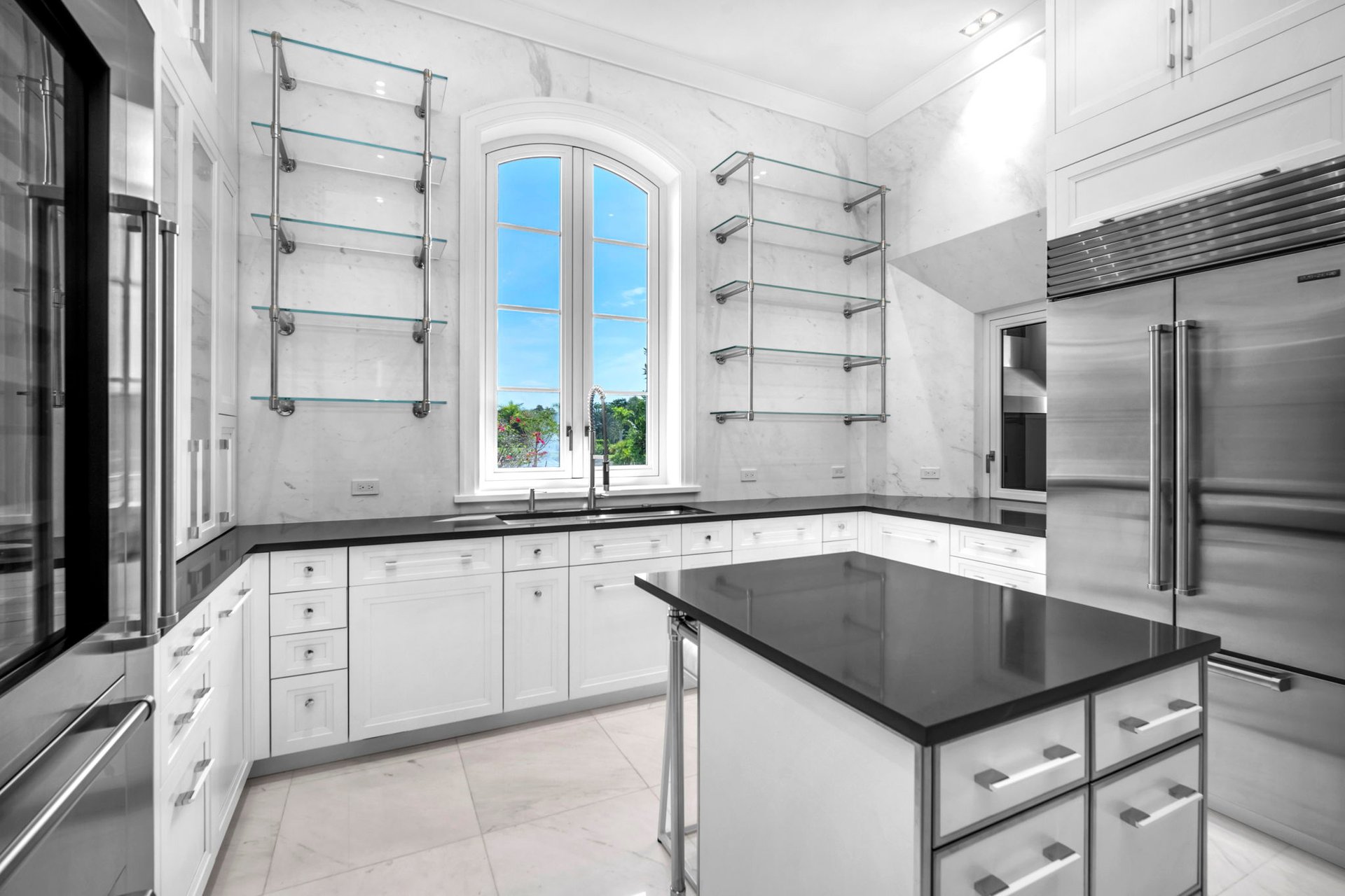 white and brown wooden kitchen cabinet