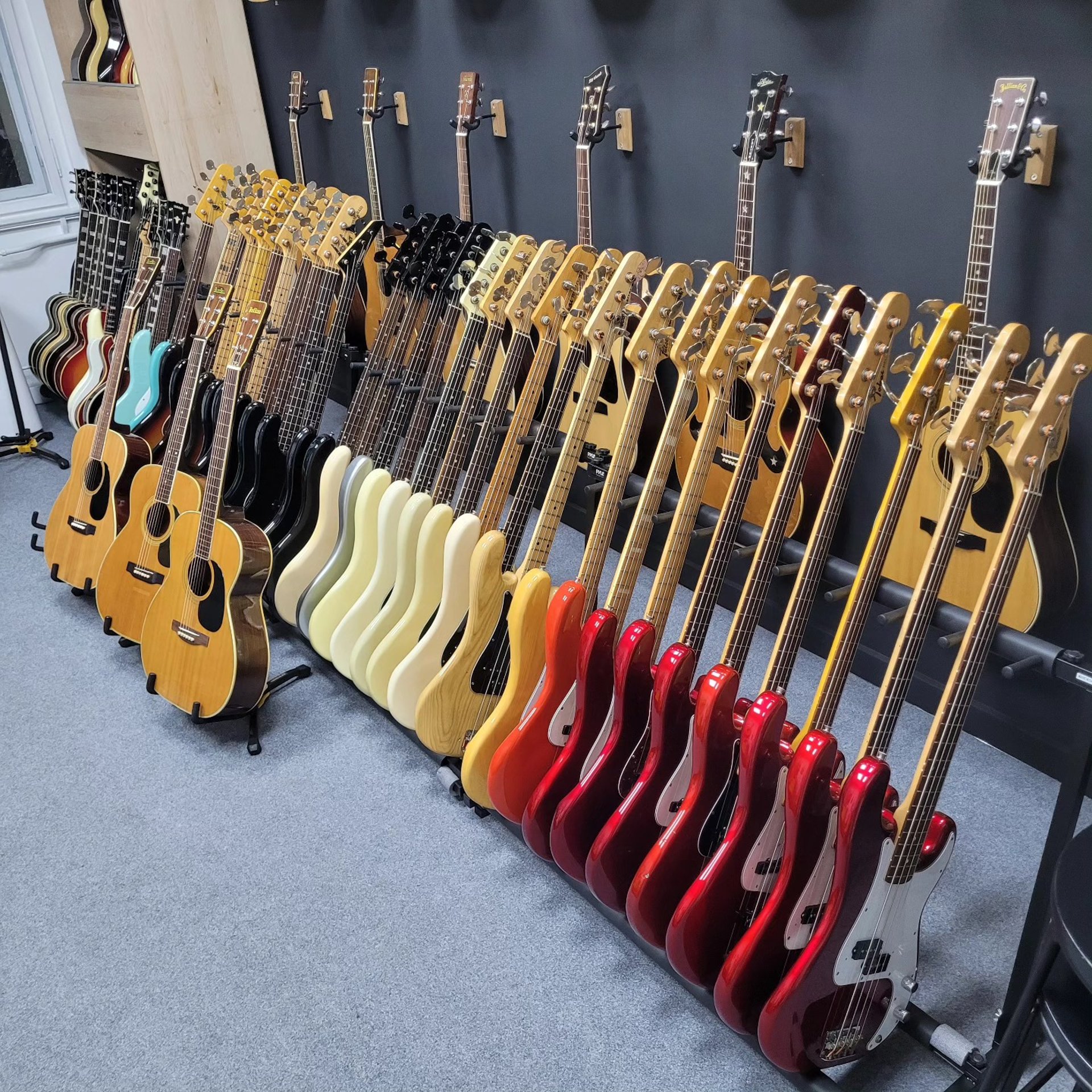 an abstract photo of a curved building with a blue sky in the background