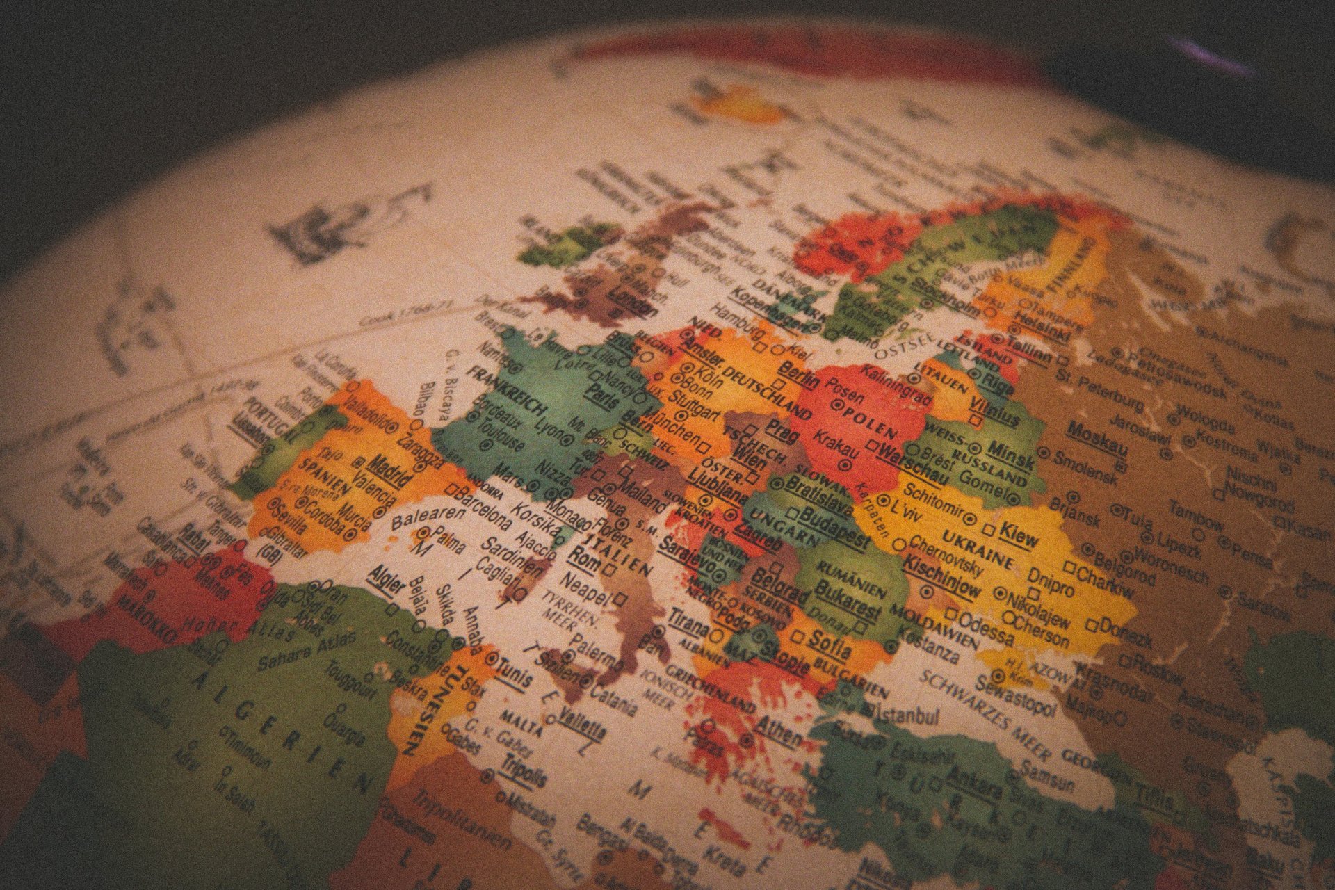 brown and white desk globe