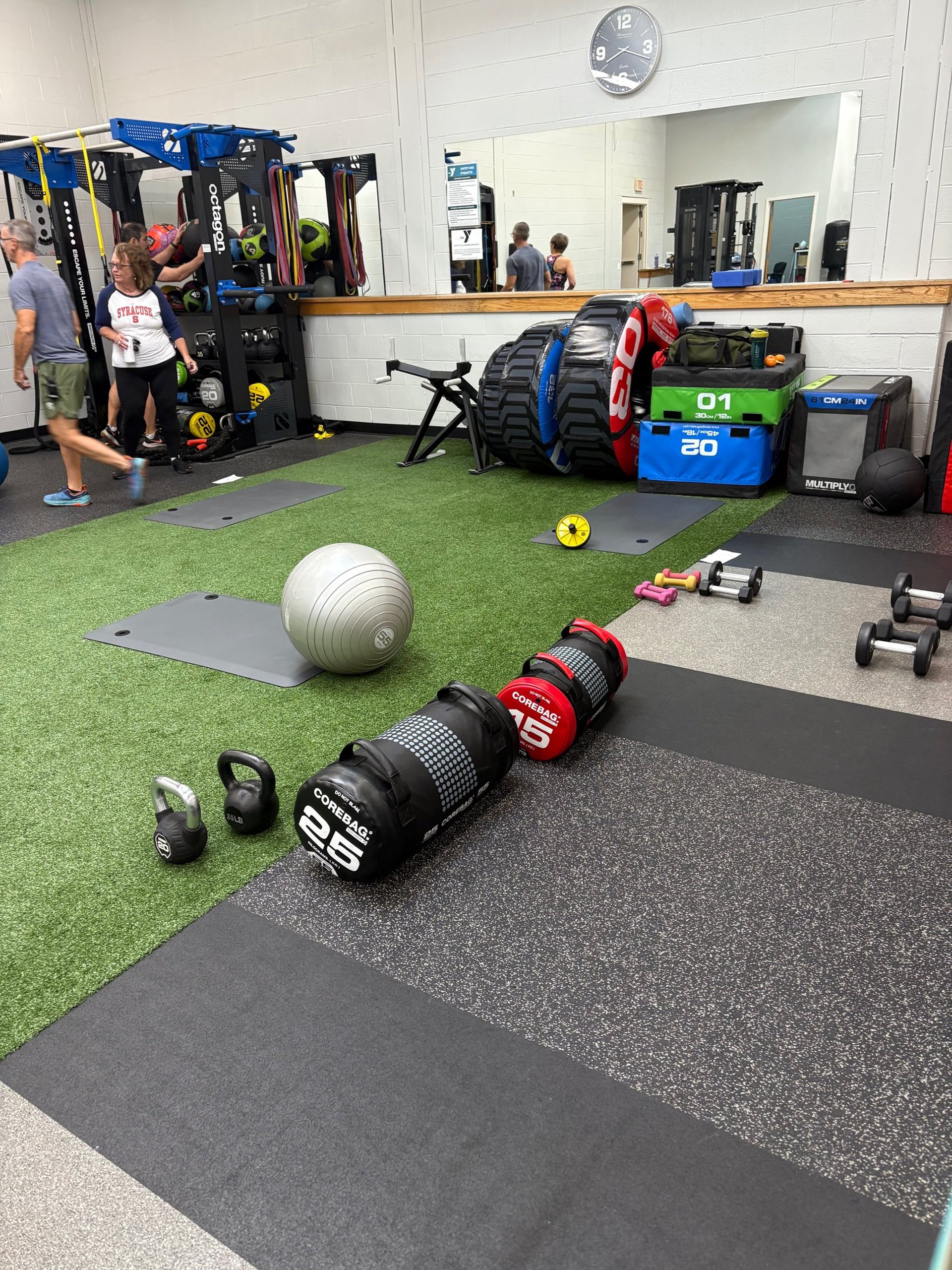 gym equipment inside room