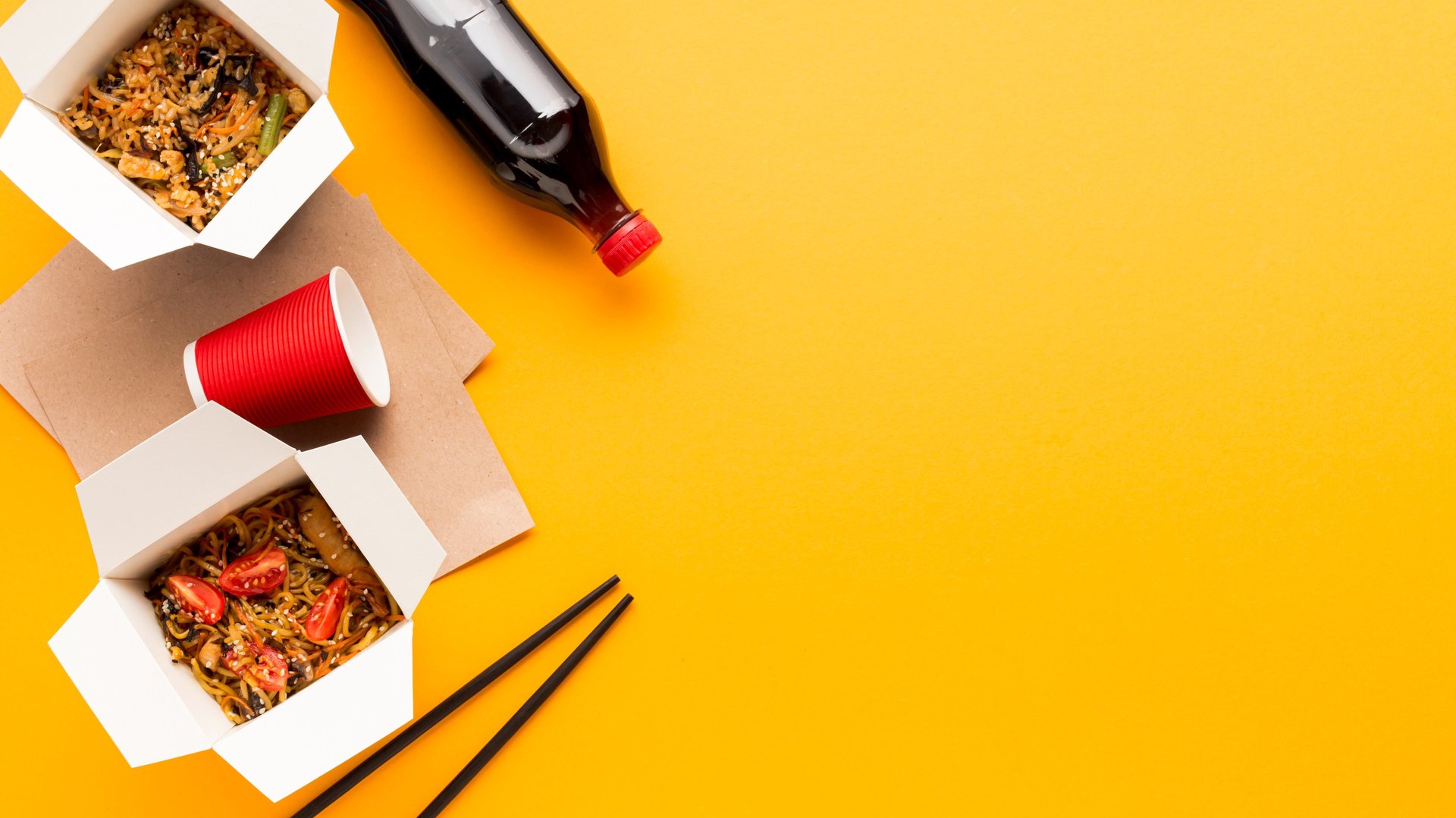 man driving motor scooter delivering good