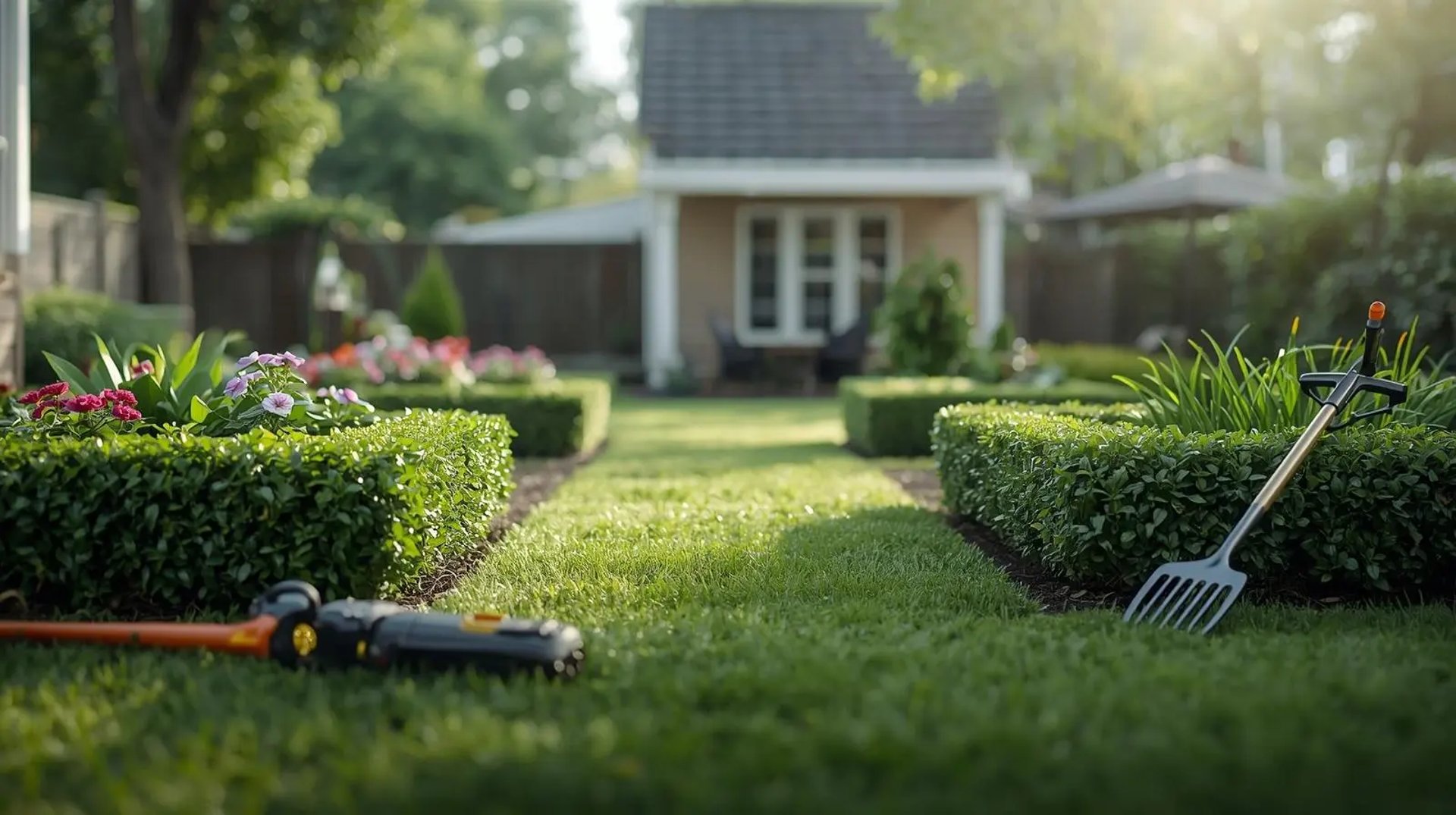 Entretien polyvalent de jardin à Belfort avec tonte et taille de haies