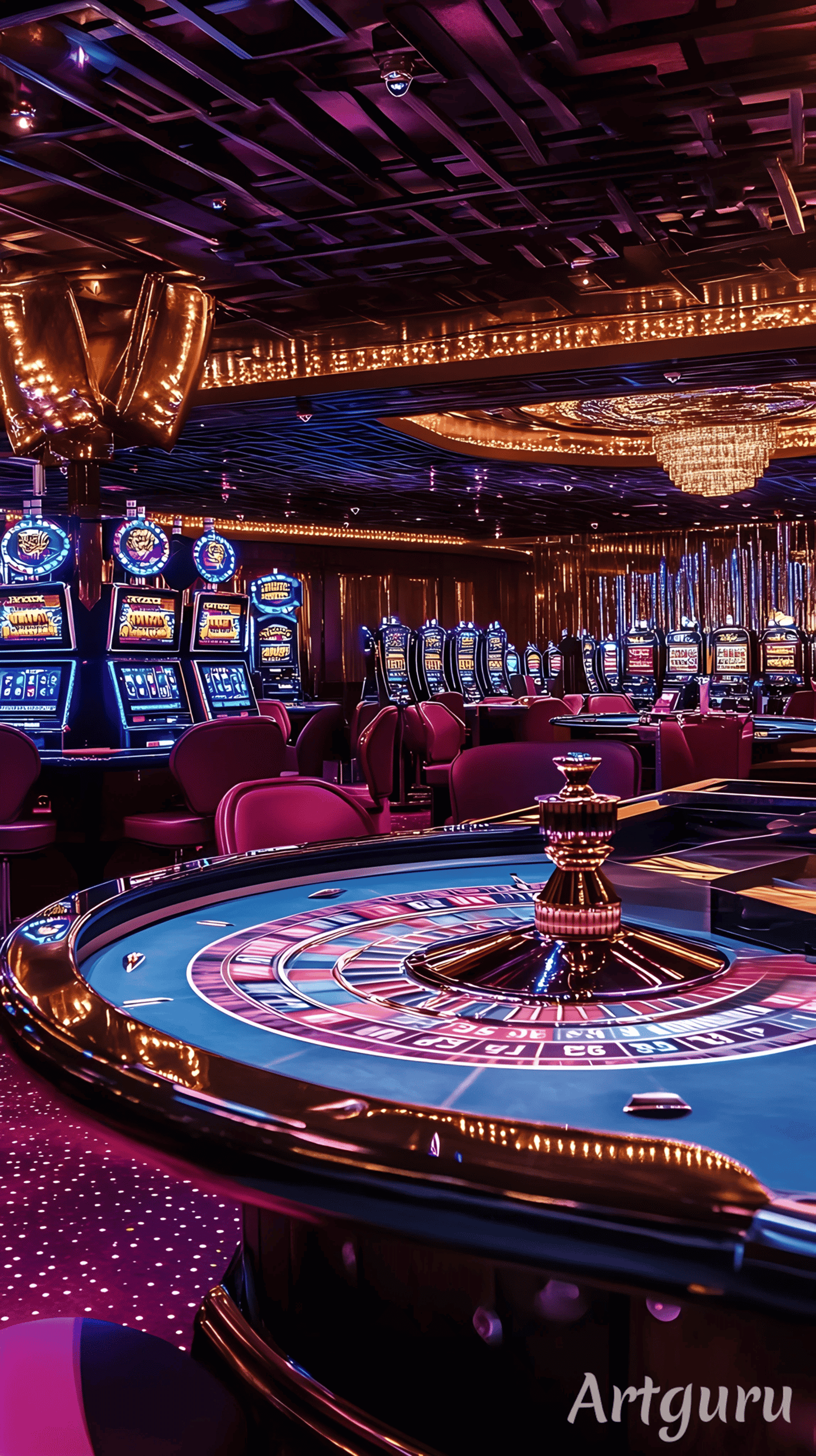 a casino room filled with lots of slot machines