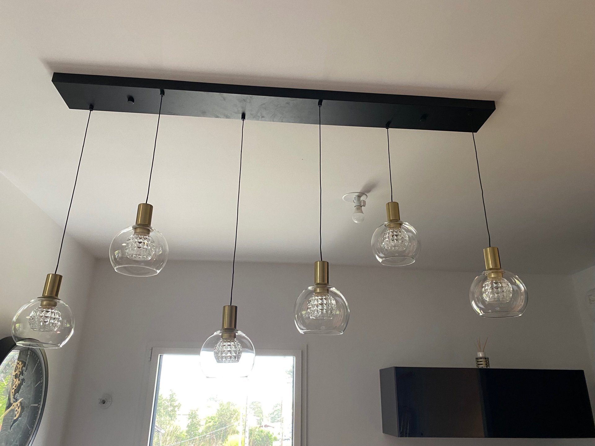 red and white wooden door