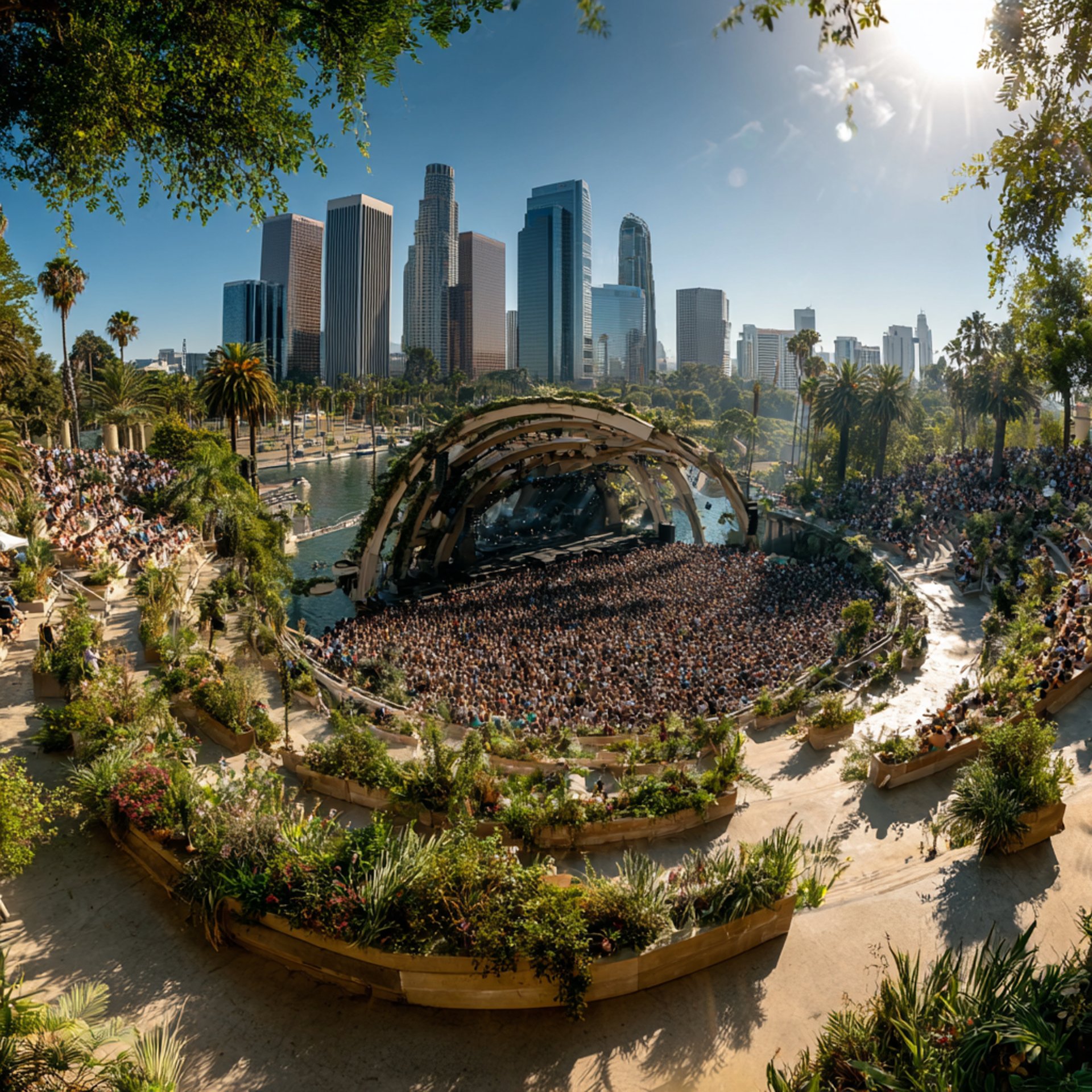 purple orange and blue lights