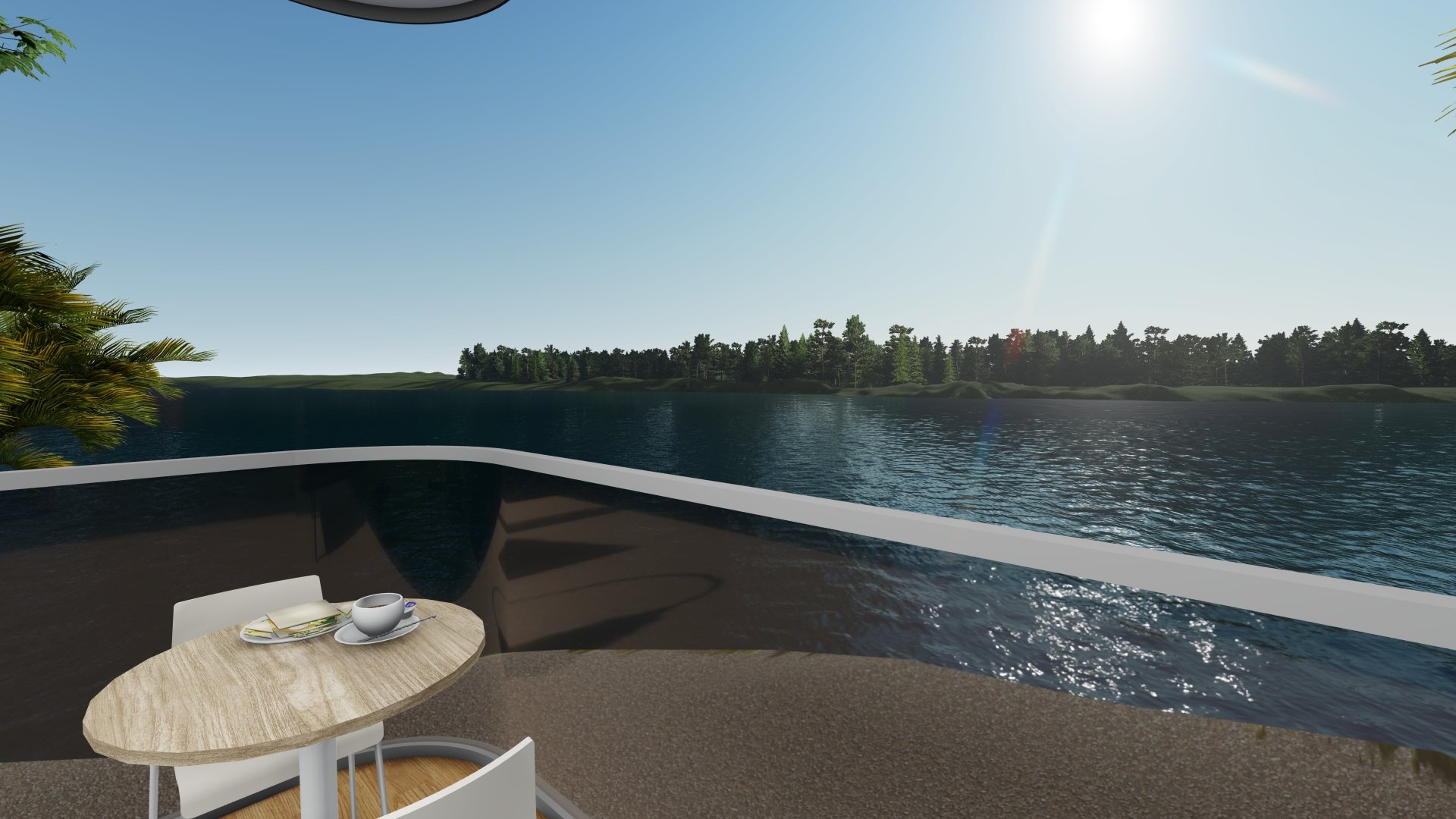 an abstract photo of a curved building with a blue sky in the background