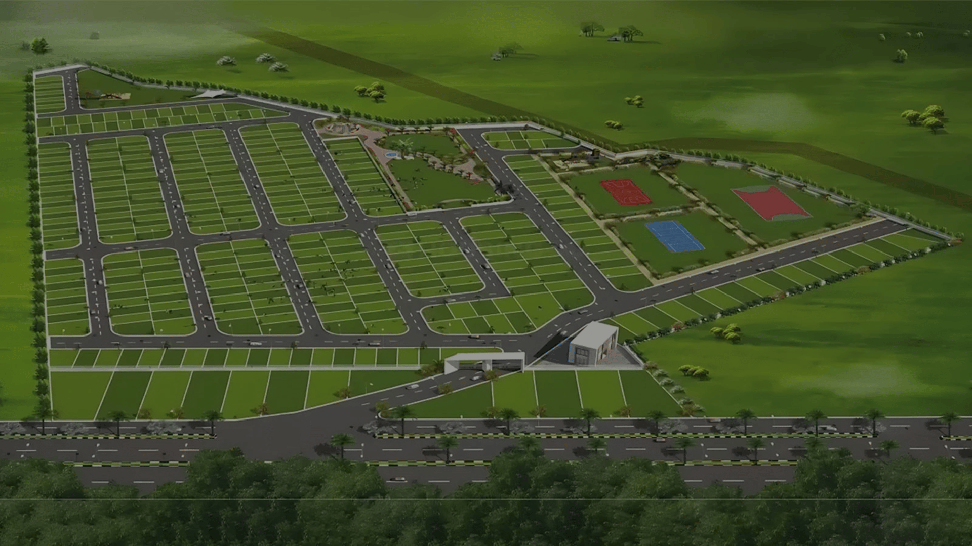 an abstract photo of a curved building with a blue sky in the background